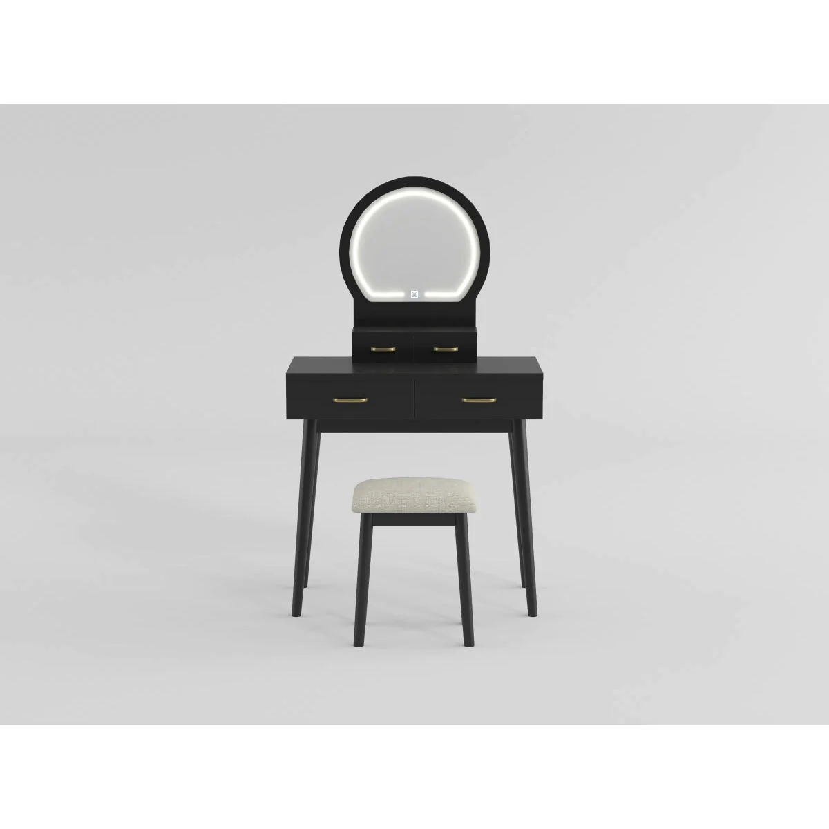 Camilla Pink Vanity Dressing Table with Mirror and Stool - Image 12