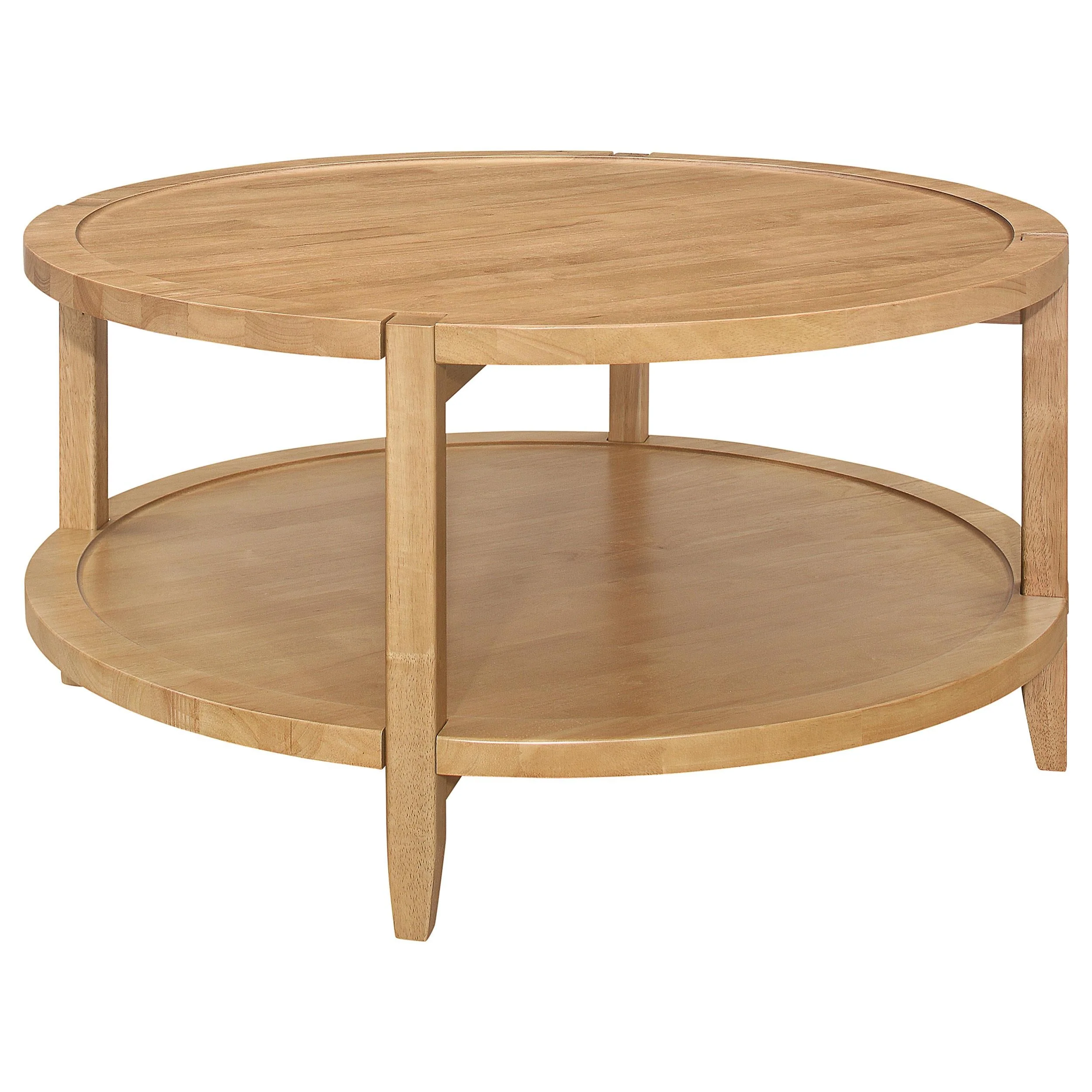 Camillo Maple 3-Piece Round Coffee and End Table Set - Image 7