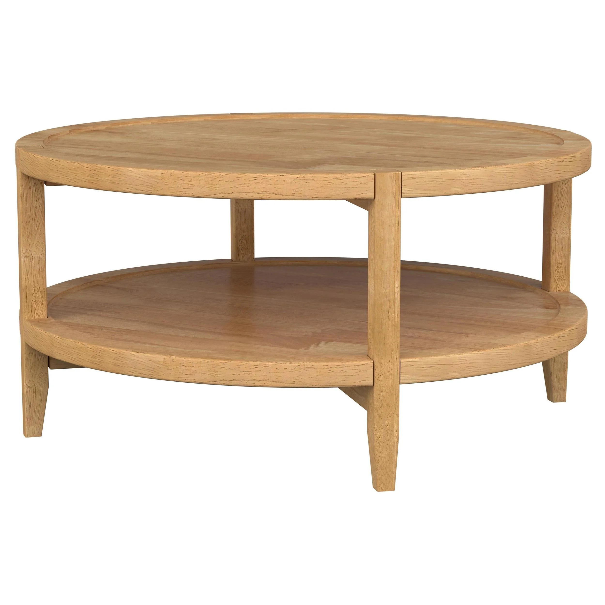 Camillo Maple 3-Piece Round Coffee and End Table Set - Image 8