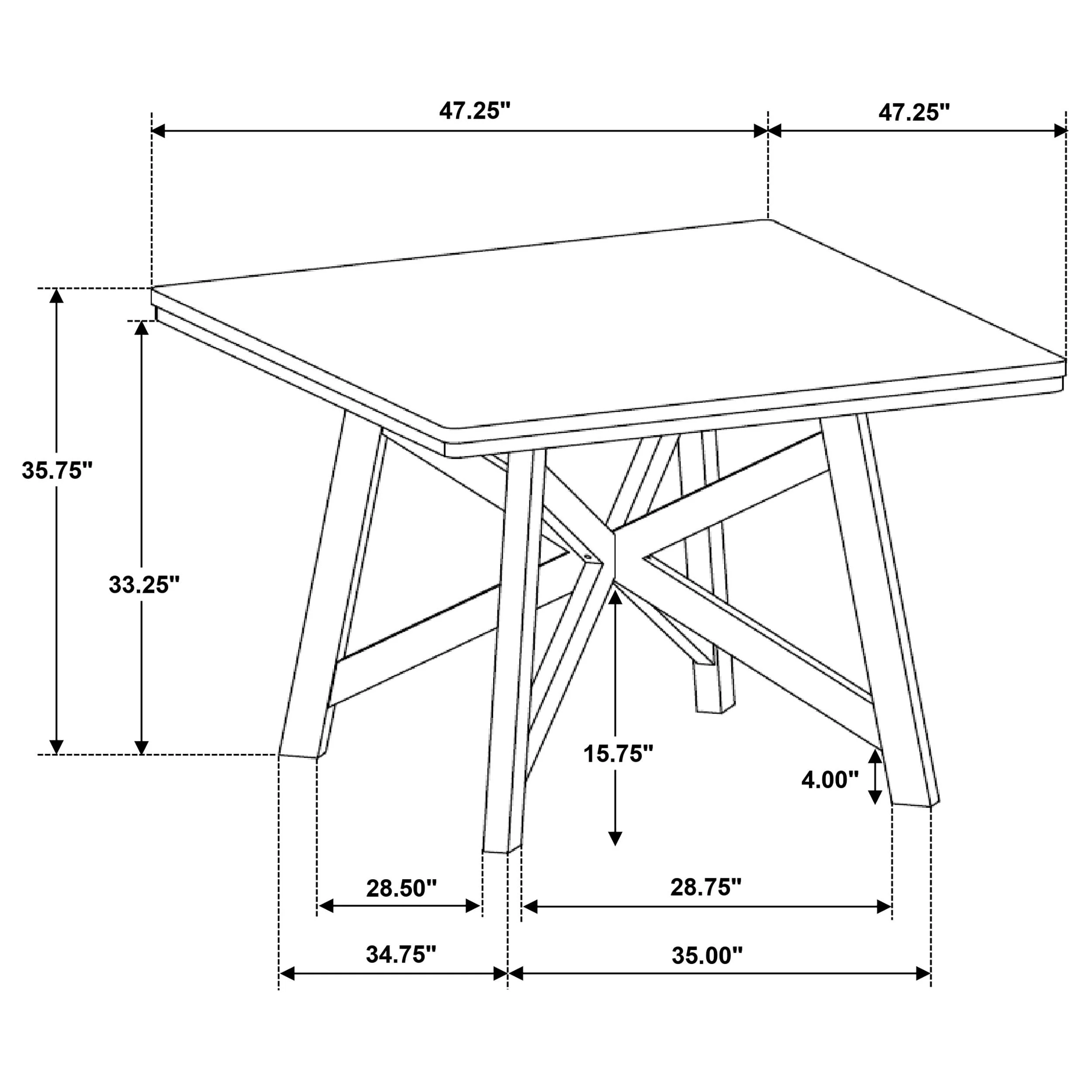 Canfield Brown Square Counter Height Dining Table - Image 7