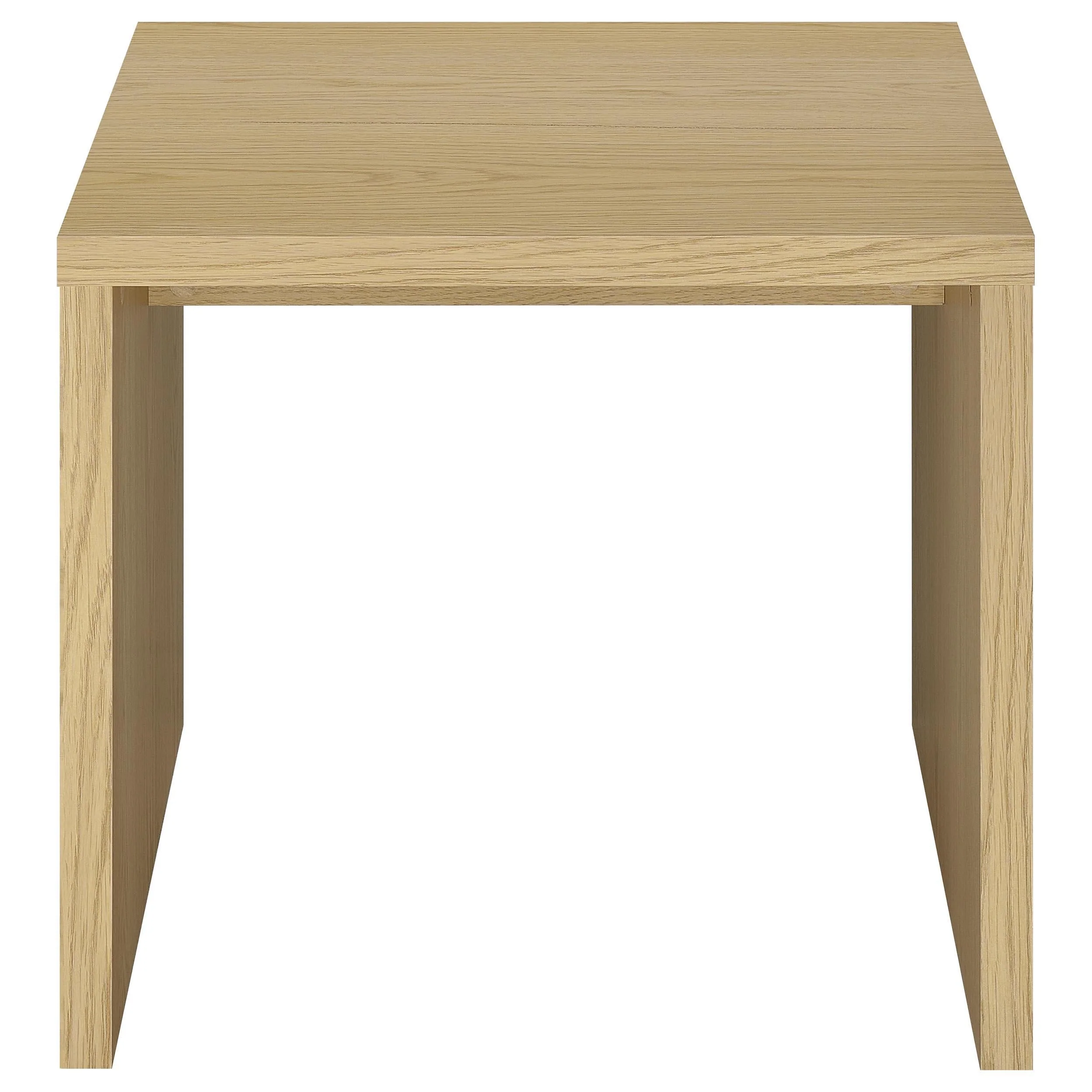 Canoga Light Oak Engineered Wood Accent Side End Table - Image 3