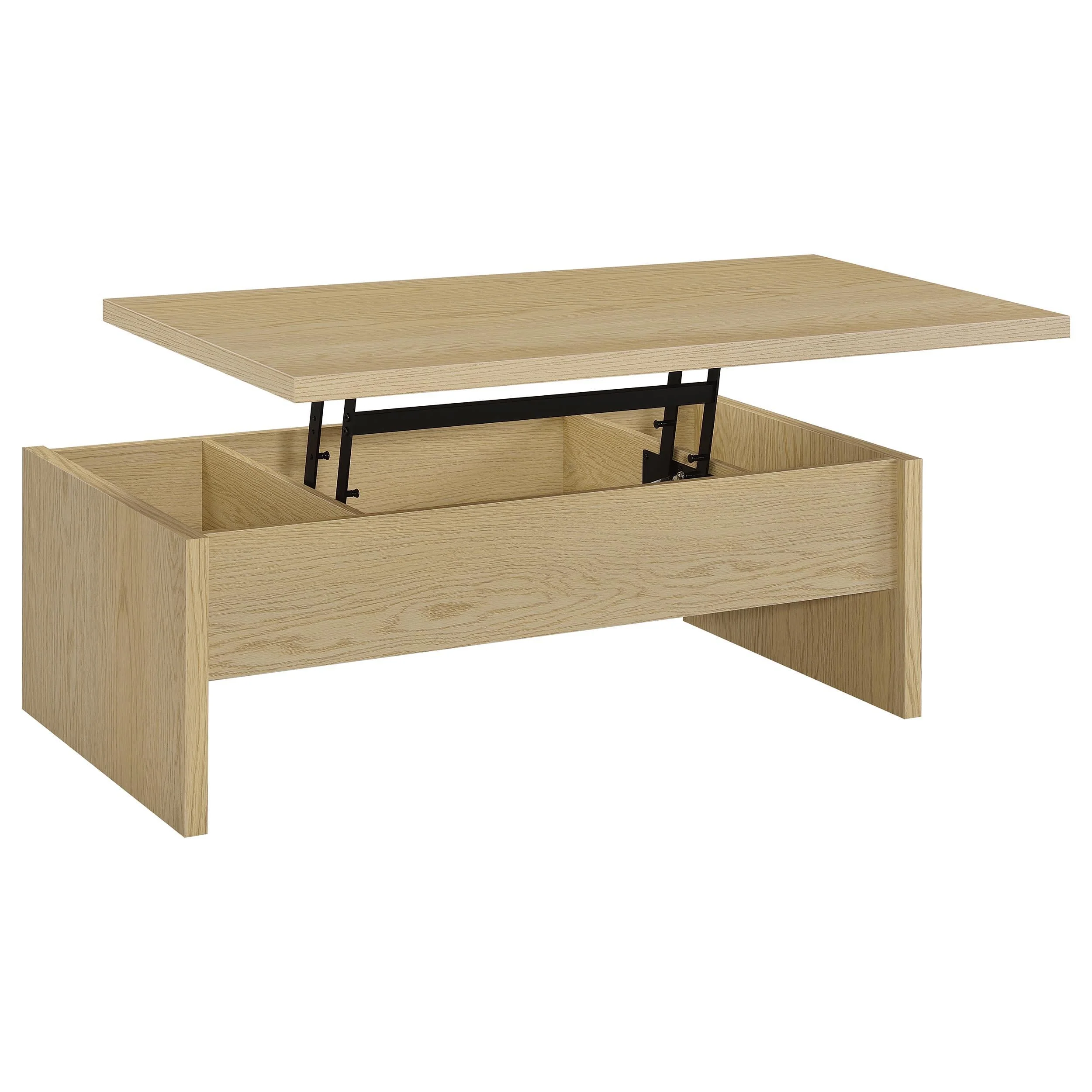 Canoga Light Oak Engineered Wood Lift Top Coffee Table - Image 3