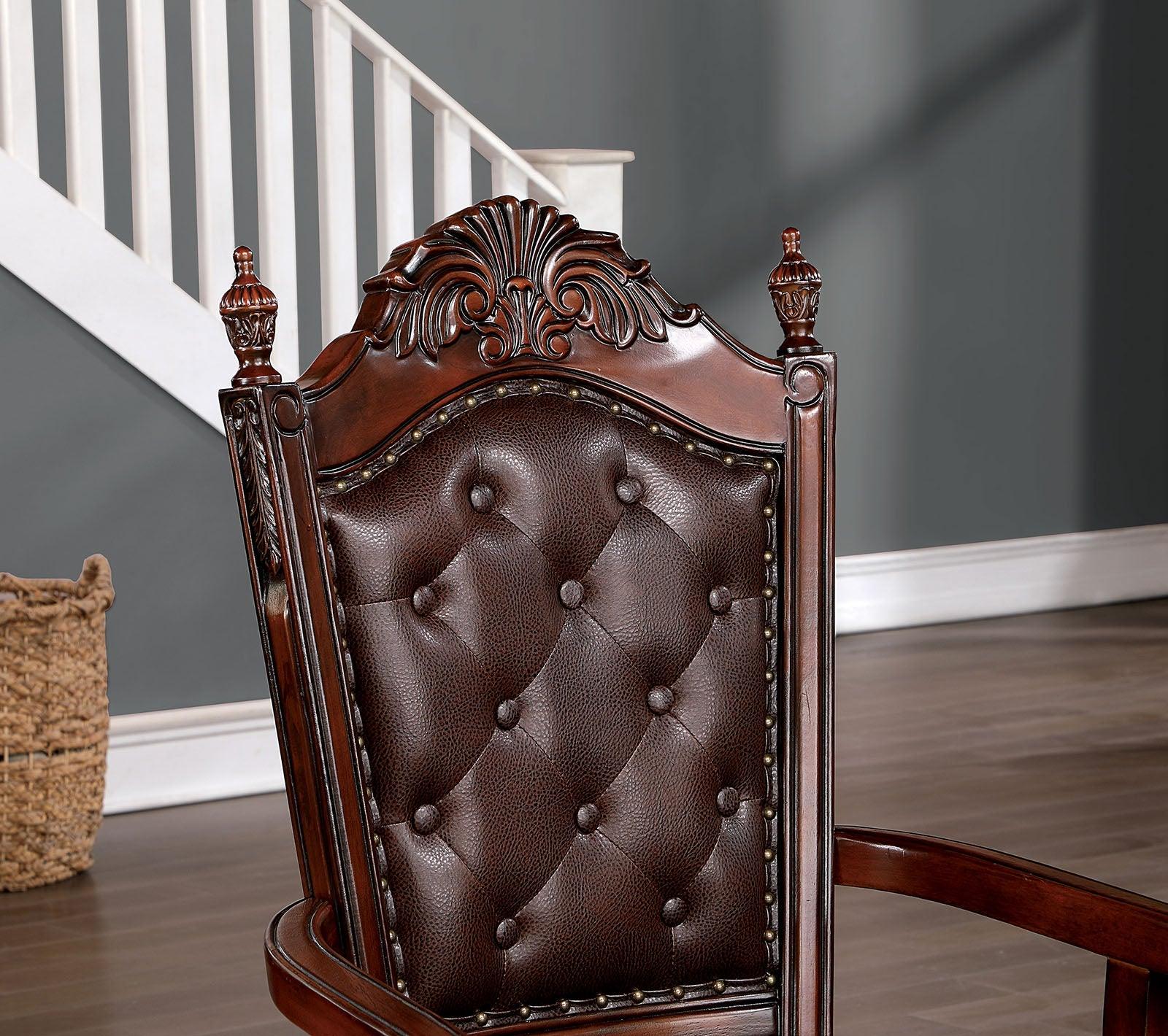 Canyonville Brown Cherry/Dark Brown Arm Chair, Set of 2 - Image 2