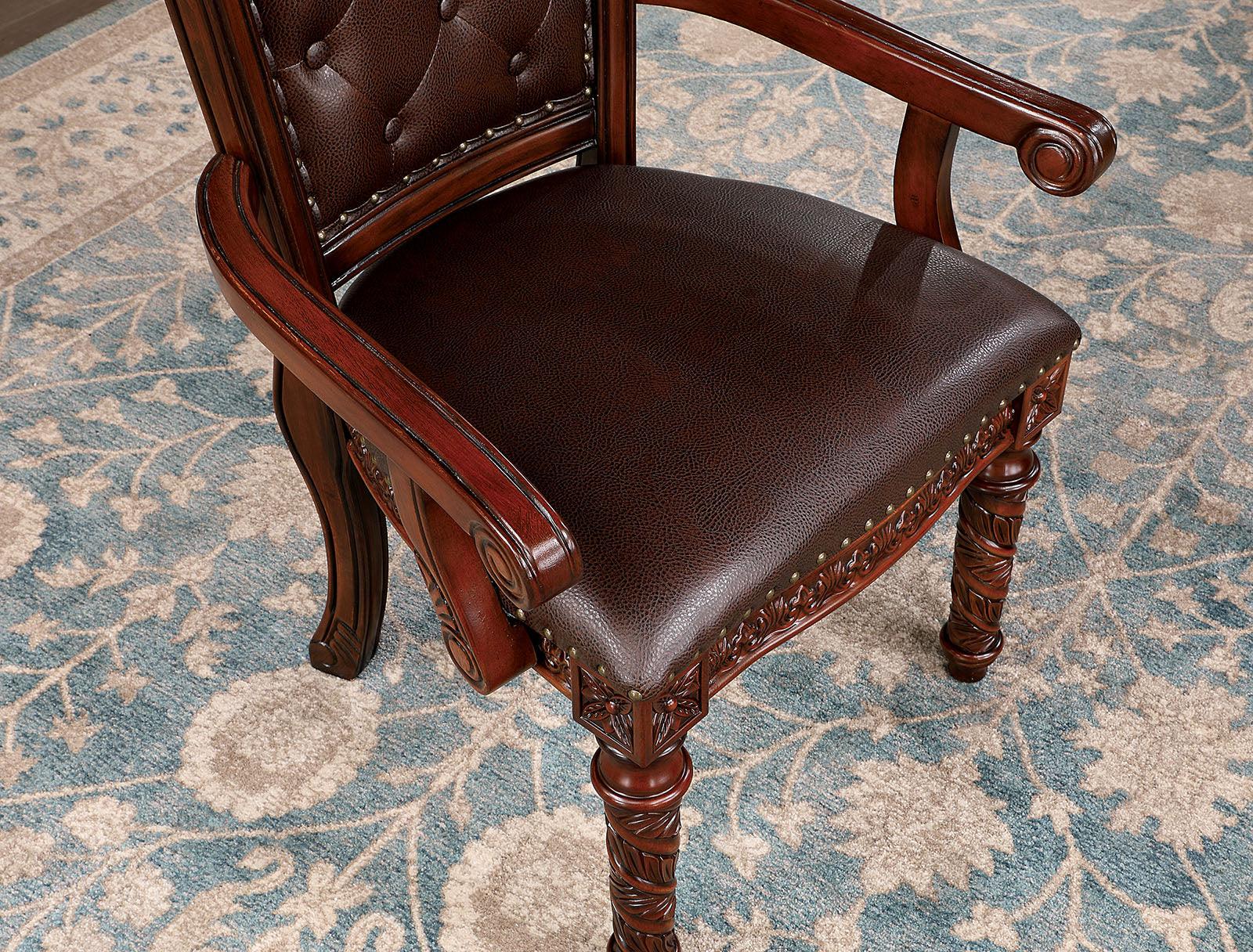 Canyonville Brown Cherry/Dark Brown Arm Chair, Set of 2 - Image 3