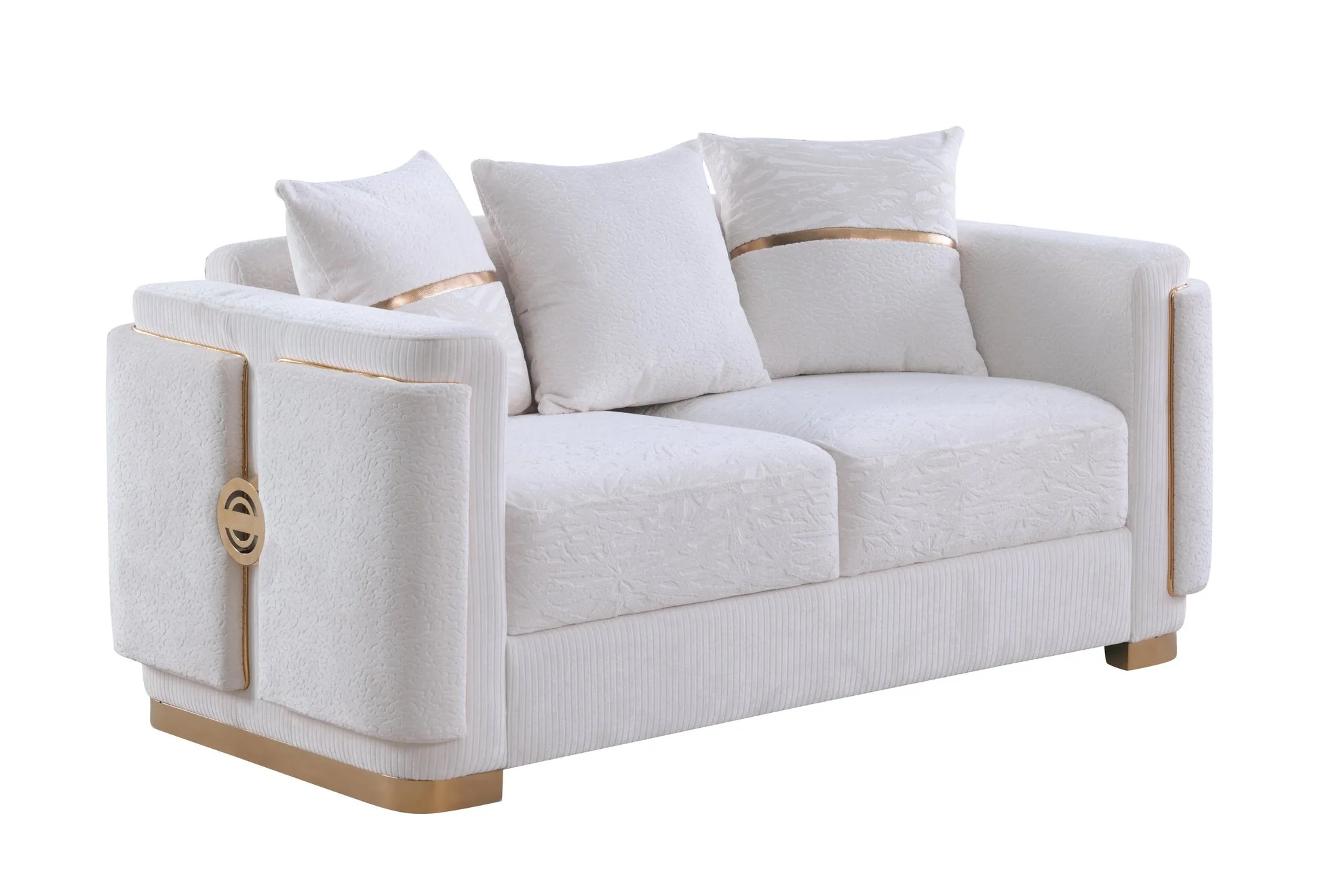 Capri White Living room Set - Image 3