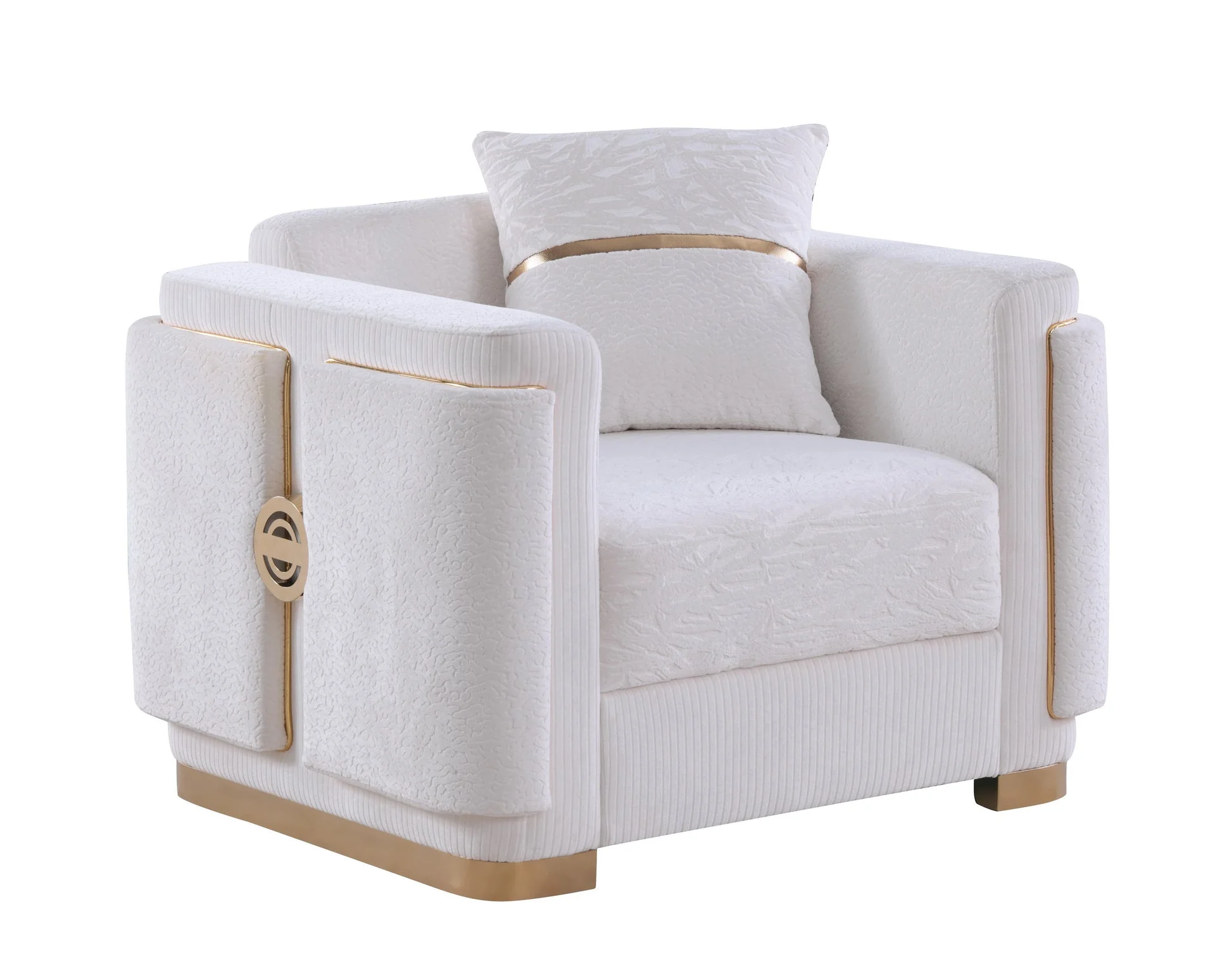 Capri White Living room Set - Image 4