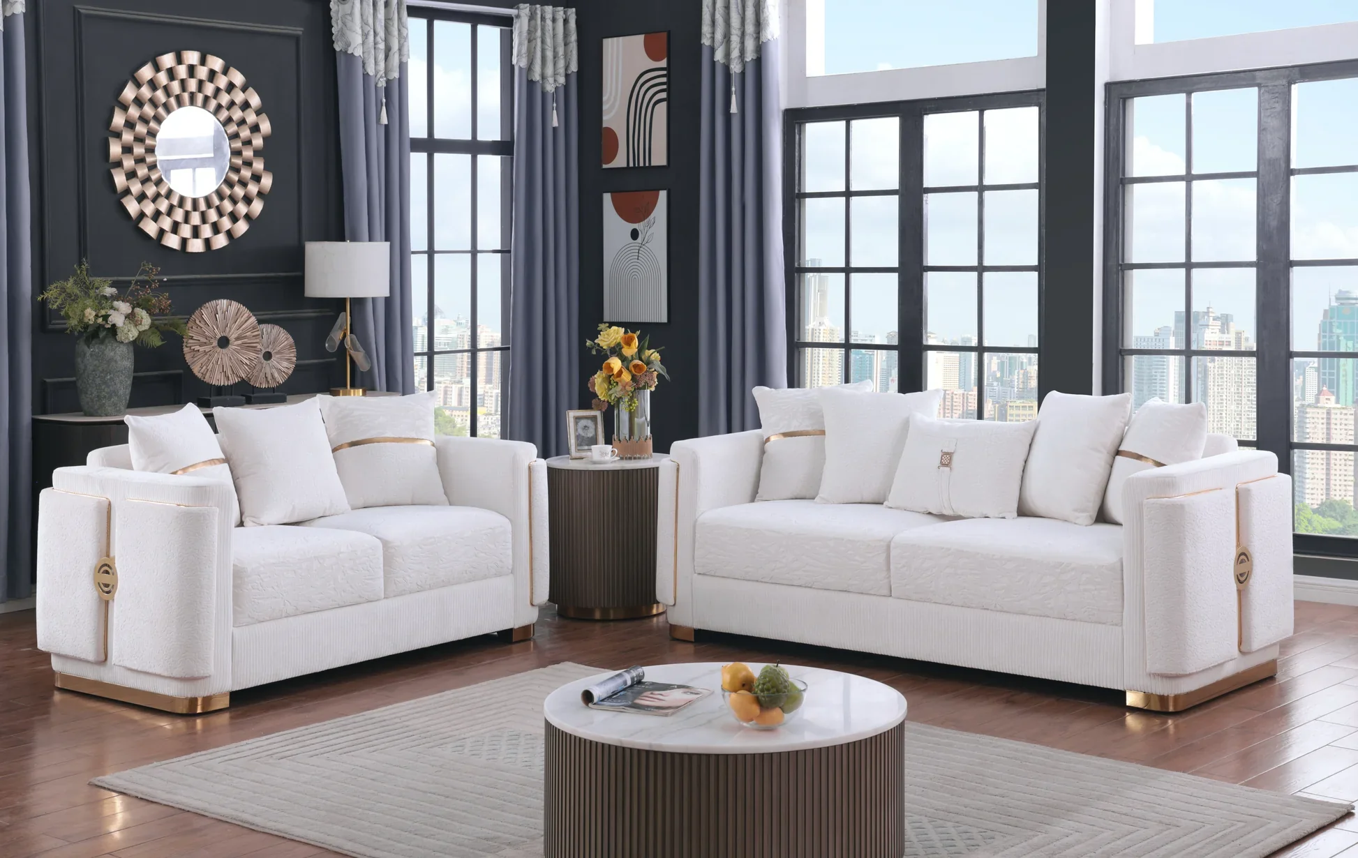 Capri White Living room Set - Image 5