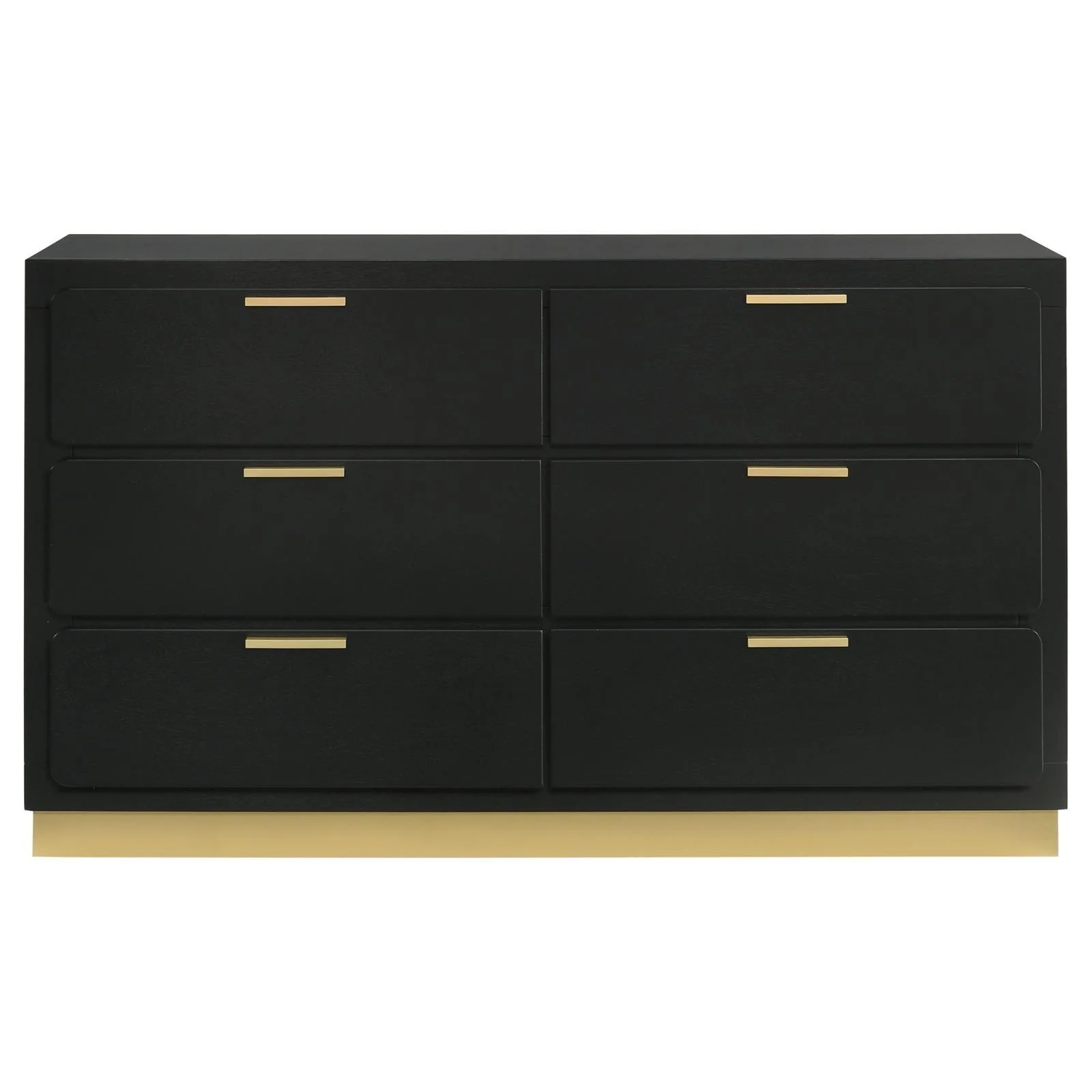 Caraway Black 6-drawer Bedroom Dresser - Image 3