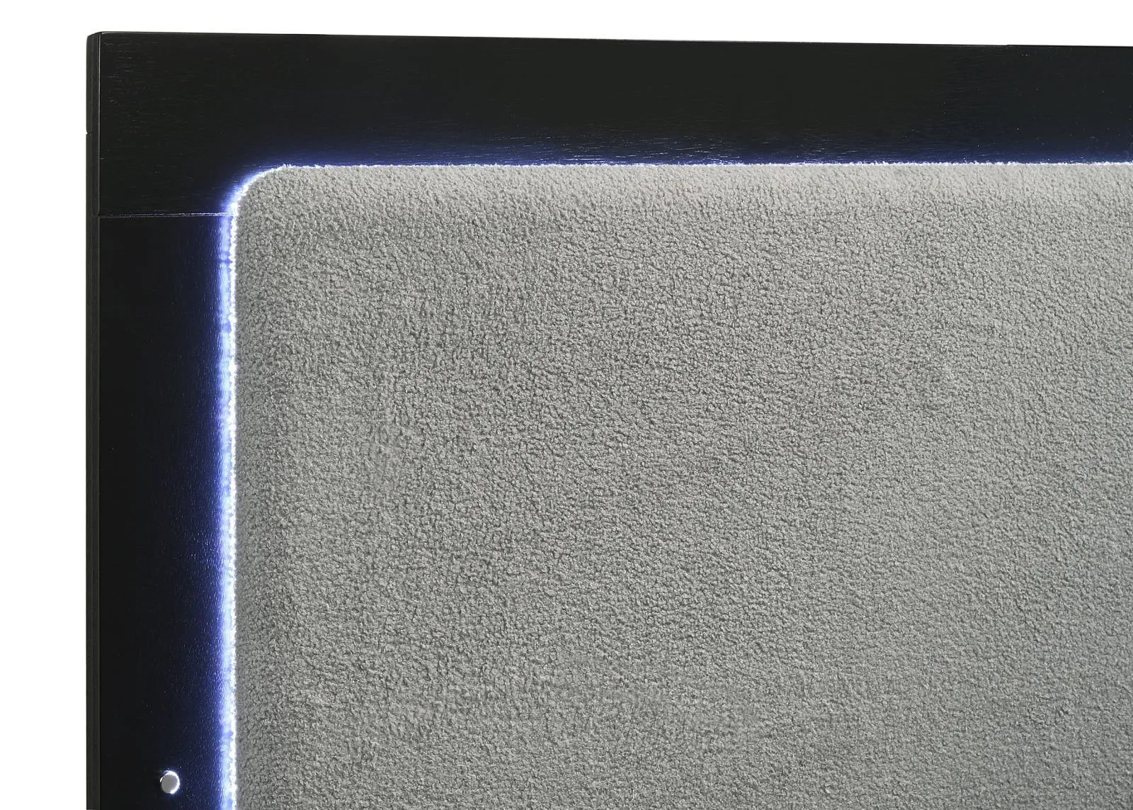 Caraway Black and Grey Queen Bed with LED Headboard - Image 4