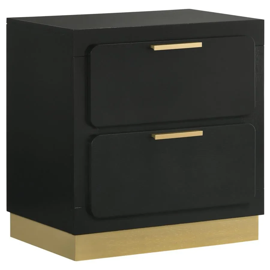 Caraway Black/Grey 4-Piece Queen Bedroom Set with LED Headboard - Image 5