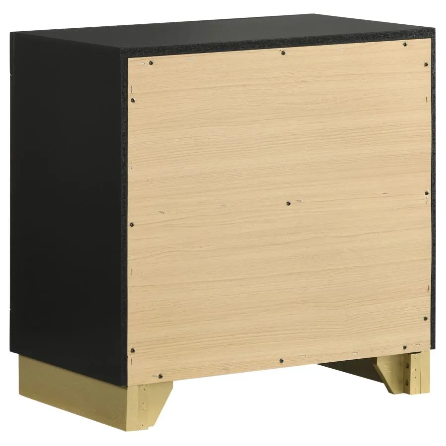 Caraway Black/Grey 4-Piece Queen Bedroom Set with LED Headboard - Image 6