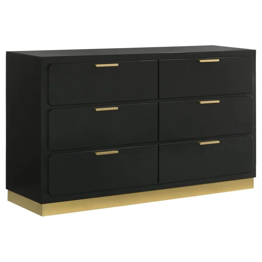 Caraway Black/Grey 5-Piece Queen Bedroom Set with LED Headboard - Image 7
