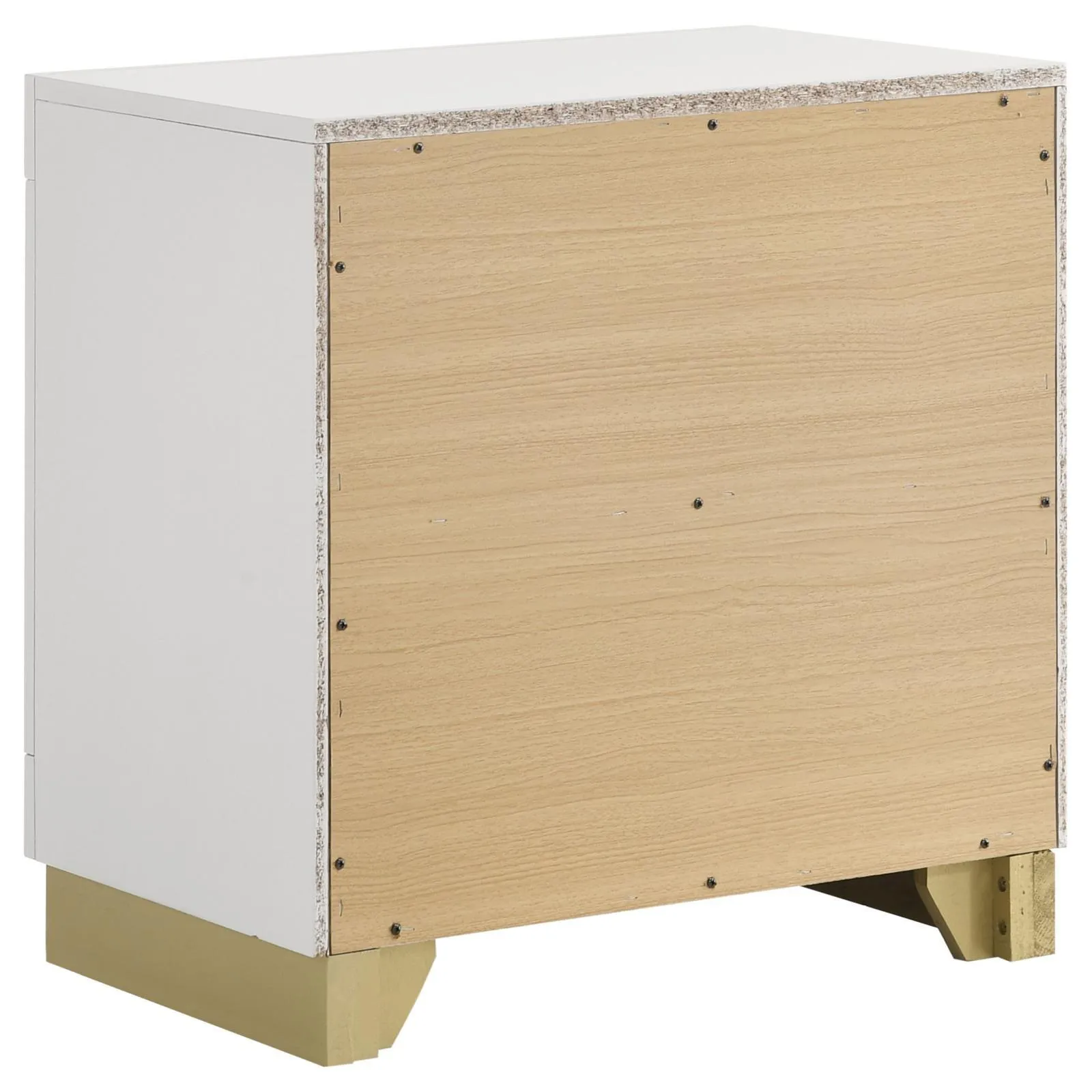 Caraway White 2-drawer Nightstand Bedside Table - Image 5