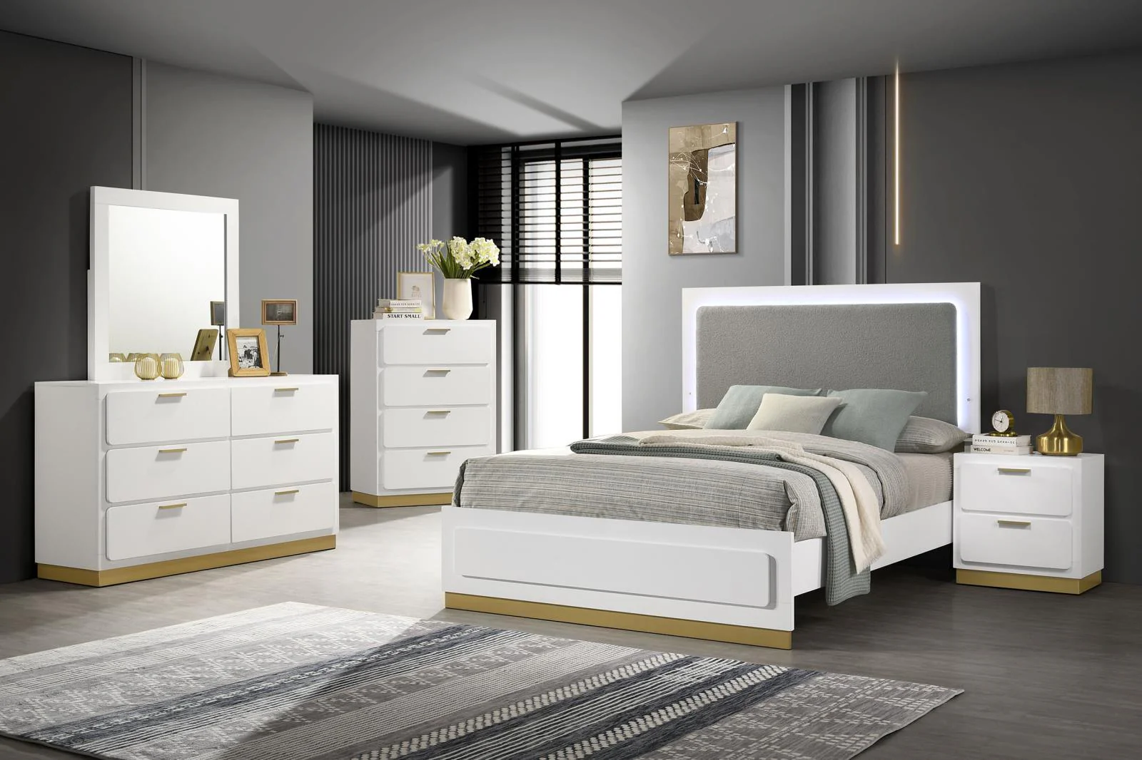 Caraway White 4-drawer Bedroom Chest - Image 11