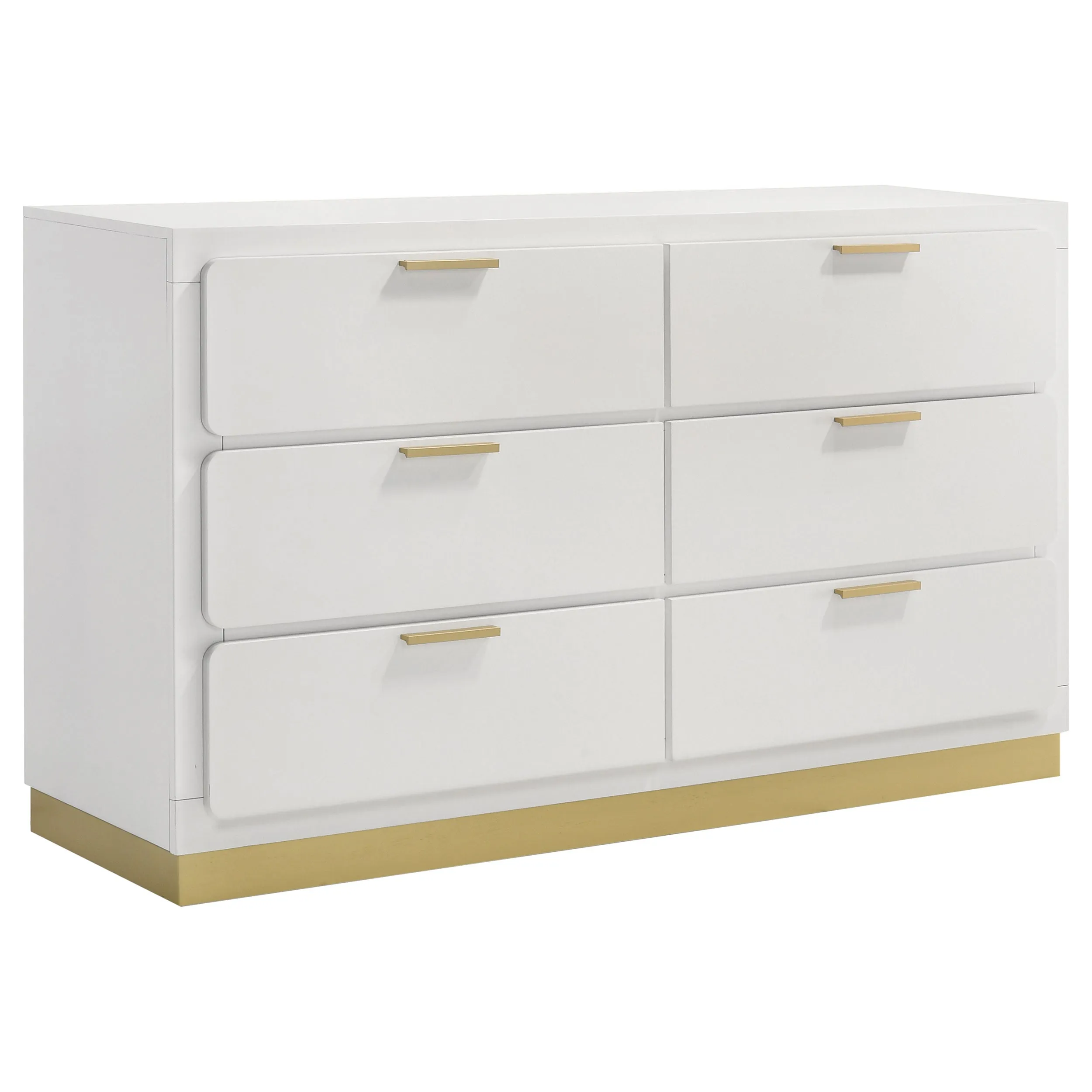 Caraway White/Grey 5-Piece Eastern King Bedroom Set with LED Headboard - Image 7