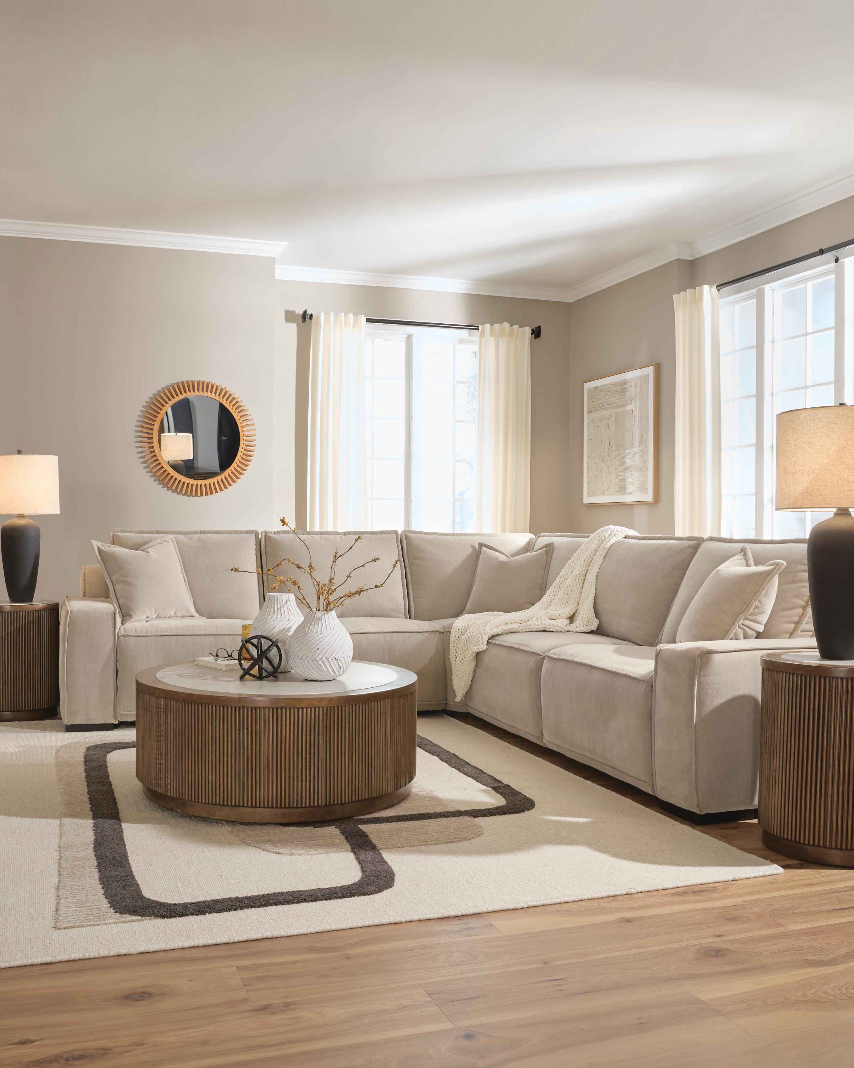 Carceri Cashmere 5-Piece Power Sectional Reclining Sofa - Image 5