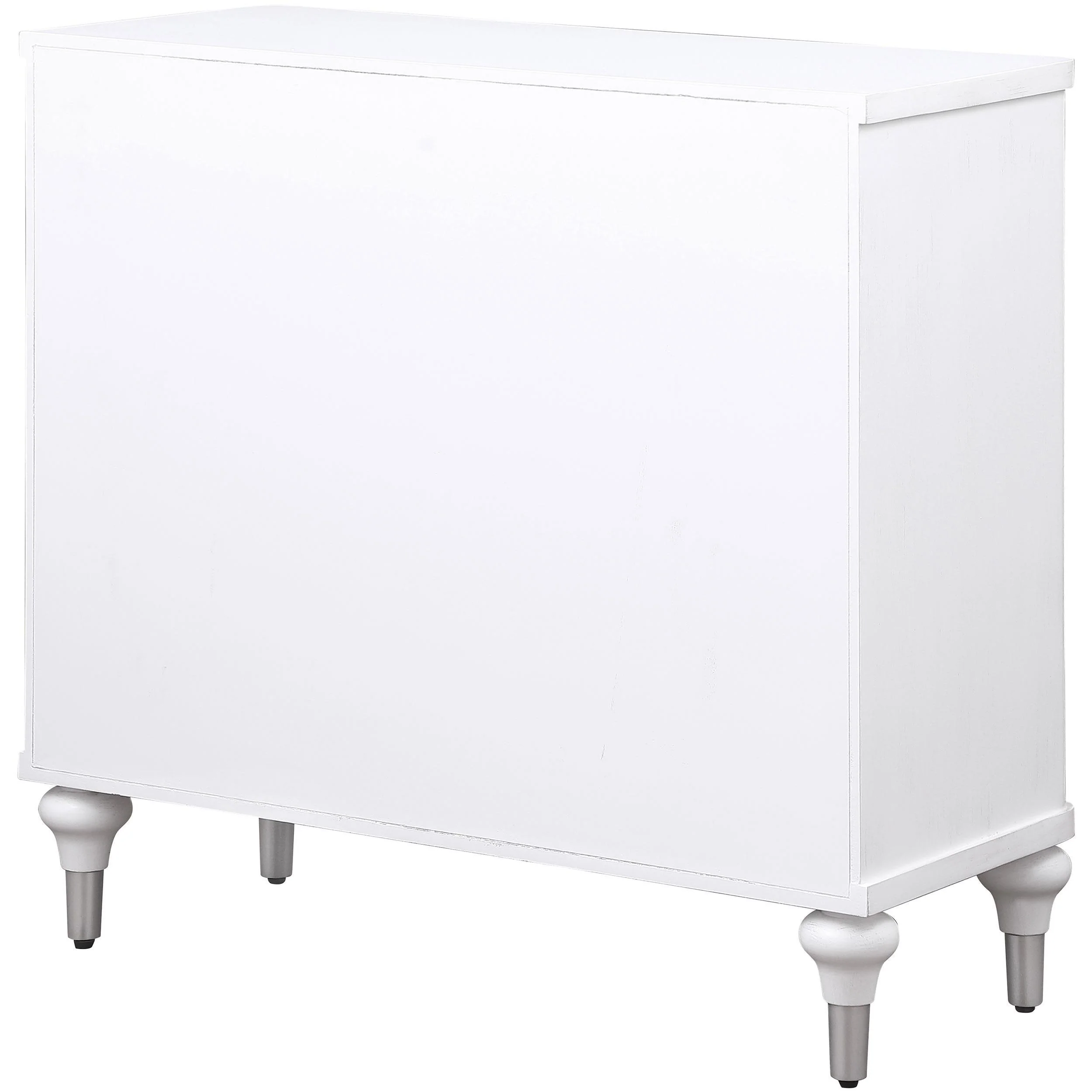Cardella Distressed White 2-Door Mandala Accent Cabinet - Image 7