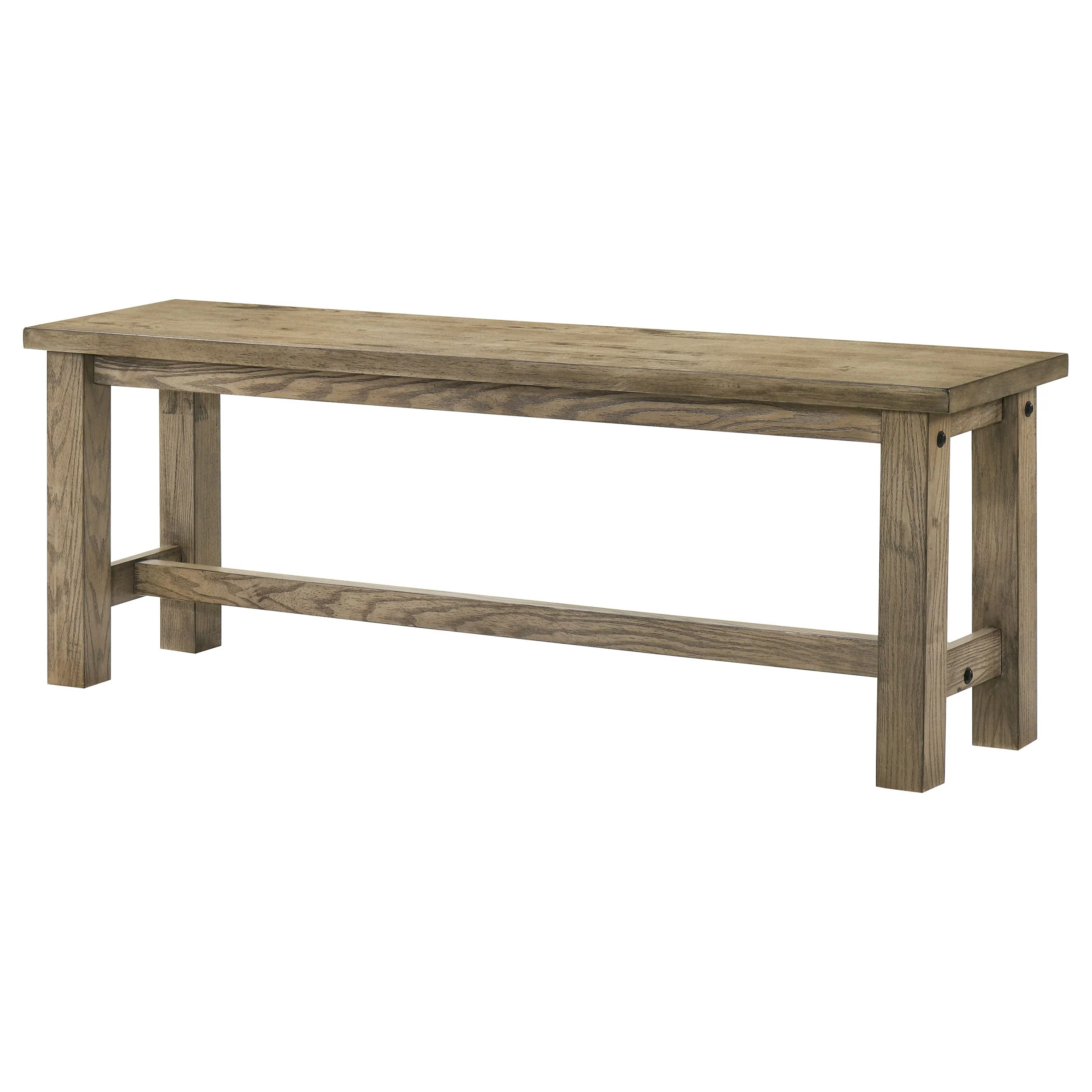 Cardova Vineyard Oak 51-inch Solid Wood Dining Bench - Image 4