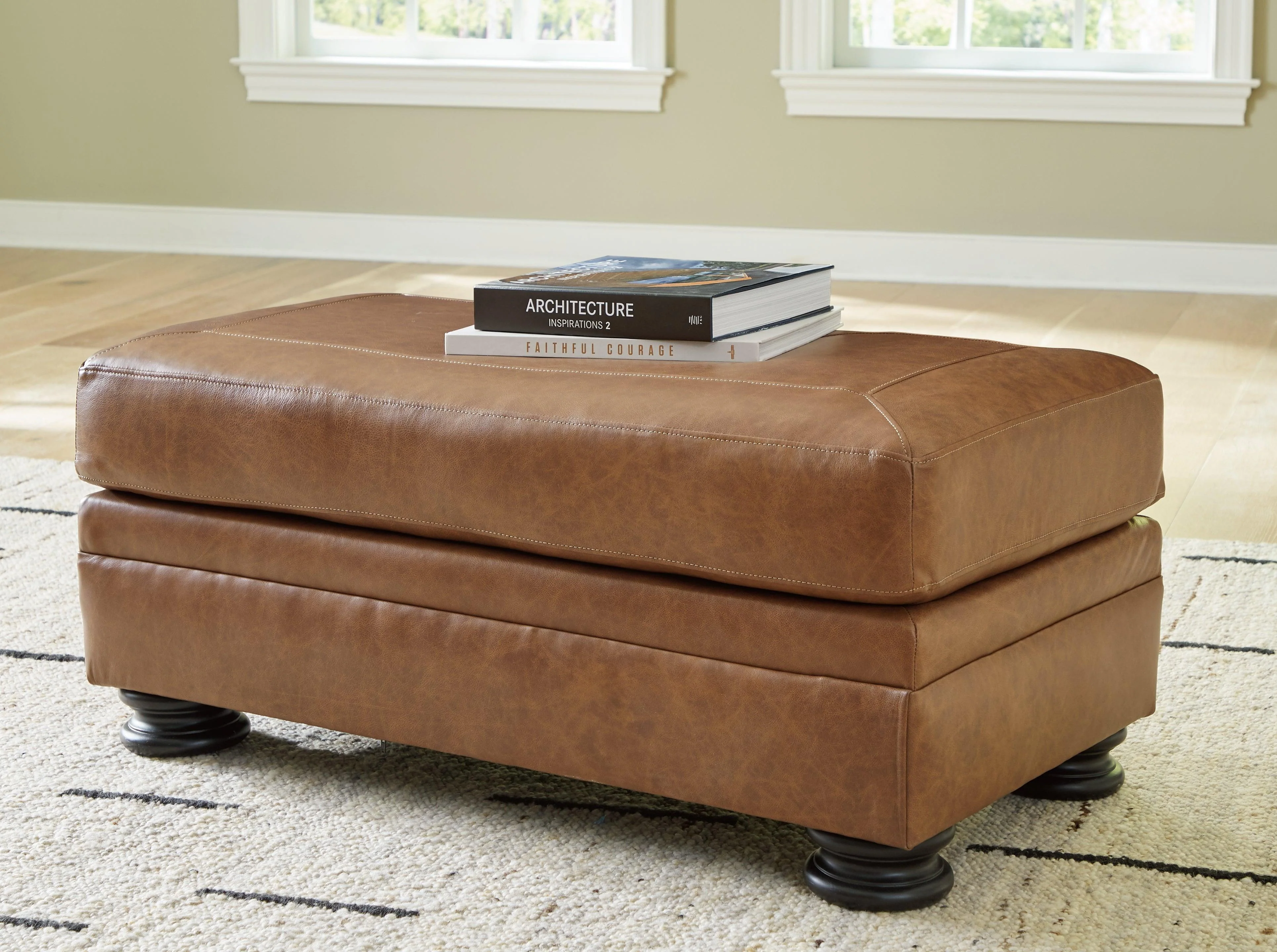 Carianna Caramel Ottoman - Image 6