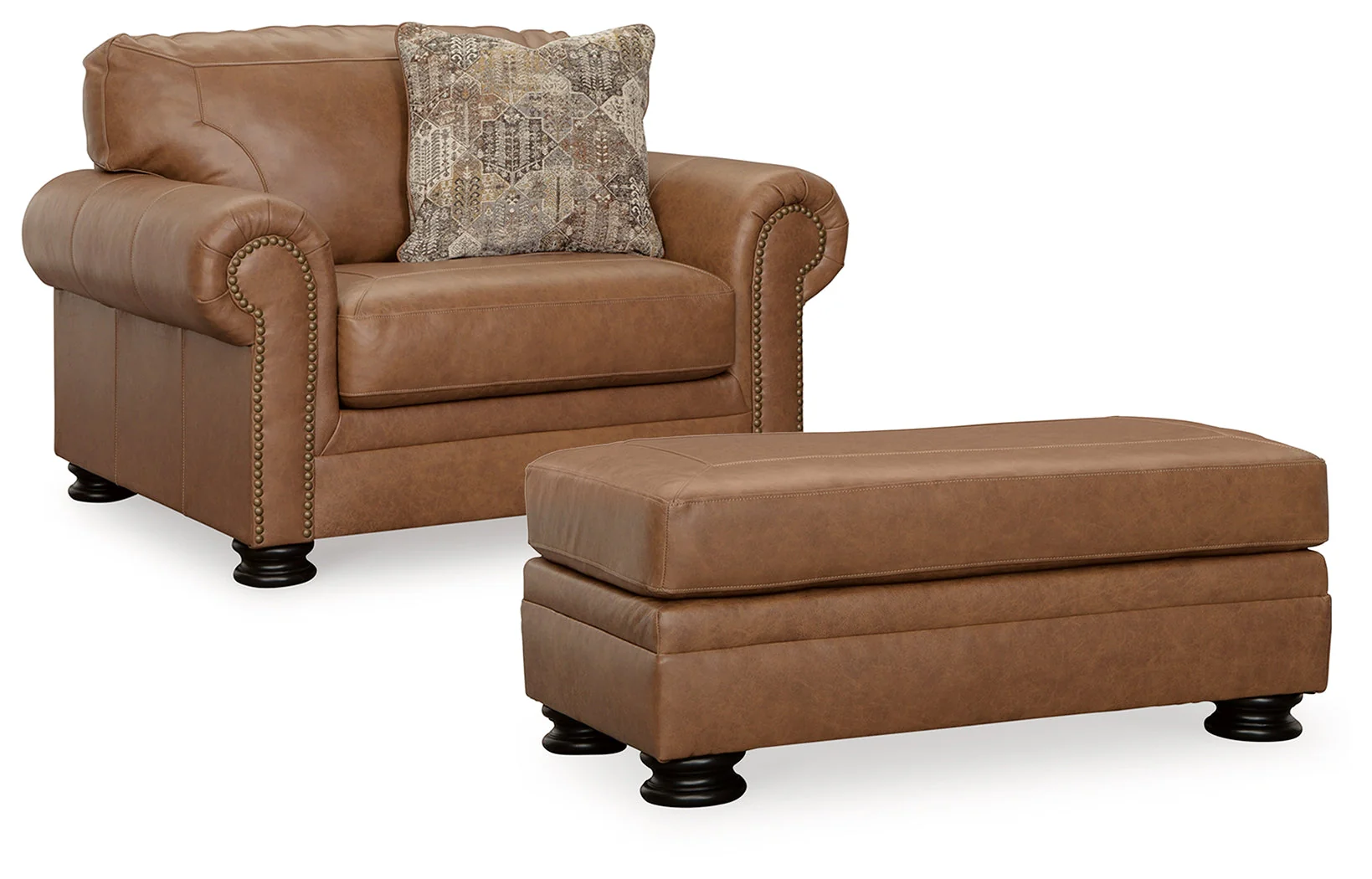 Carianna Chair and Ottoman in Caramel - Image 13