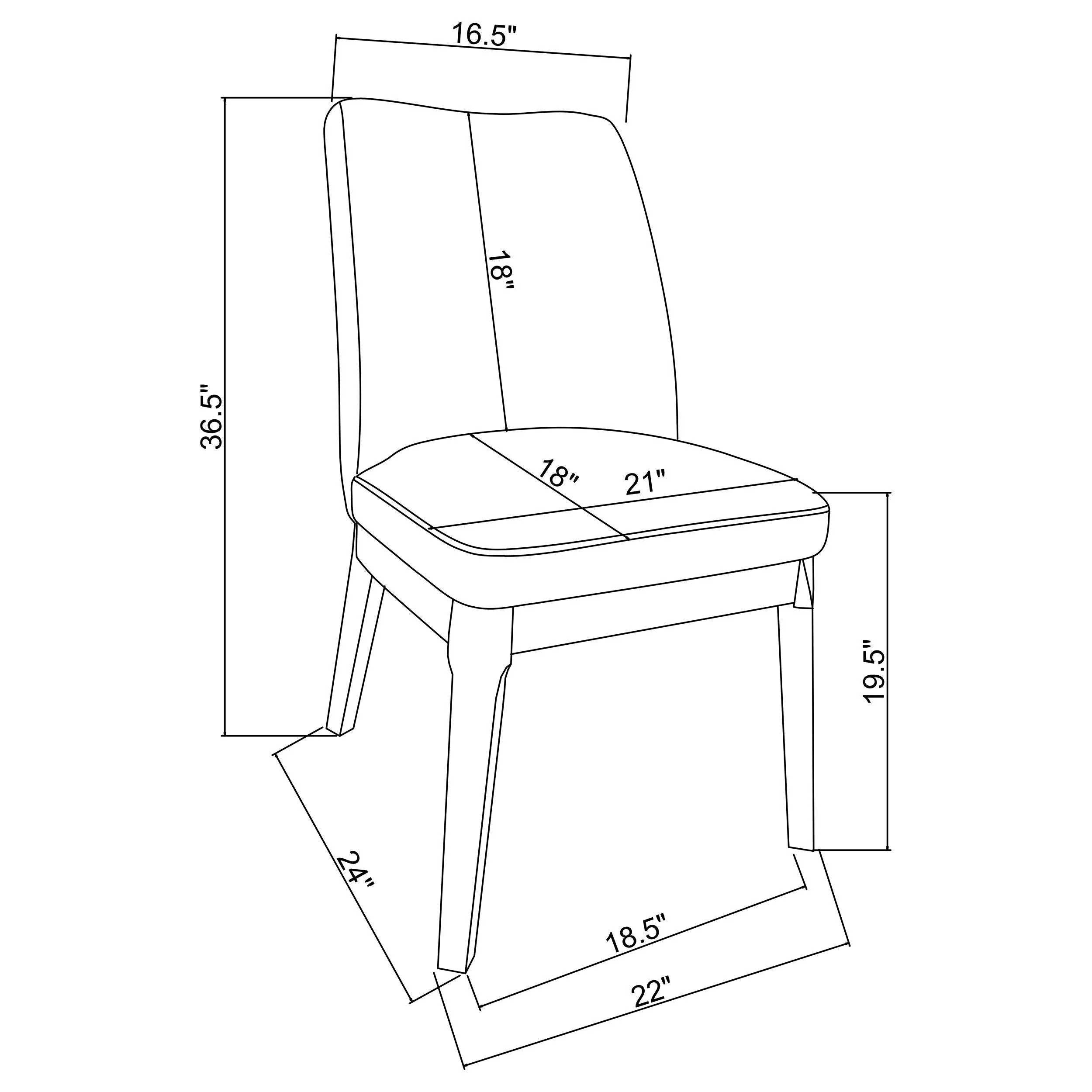 Carissa Upholstered Dining Side Chair Beige (Set of 2) - Image 14