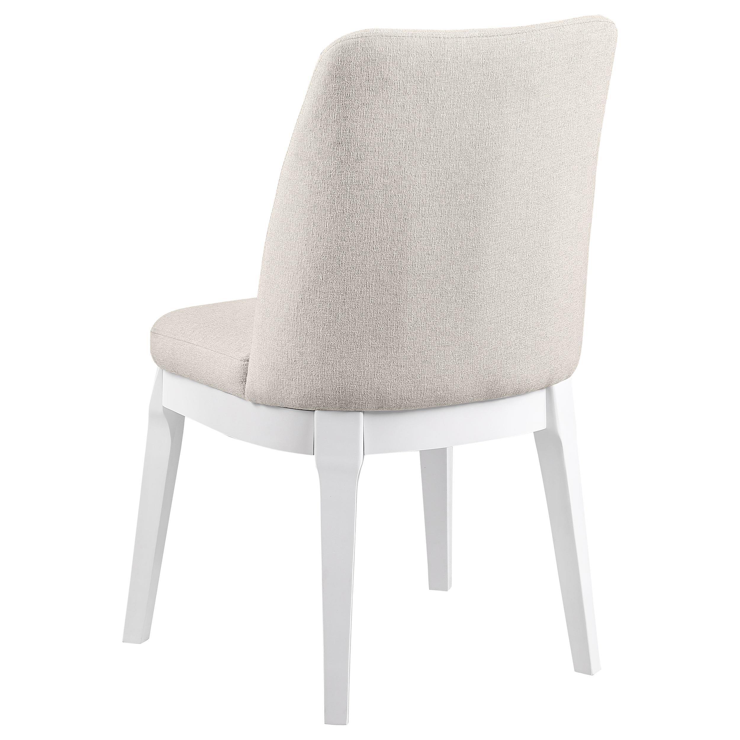 Carissa Upholstered Dining Side Chair Beige (Set of 2) - Image 7