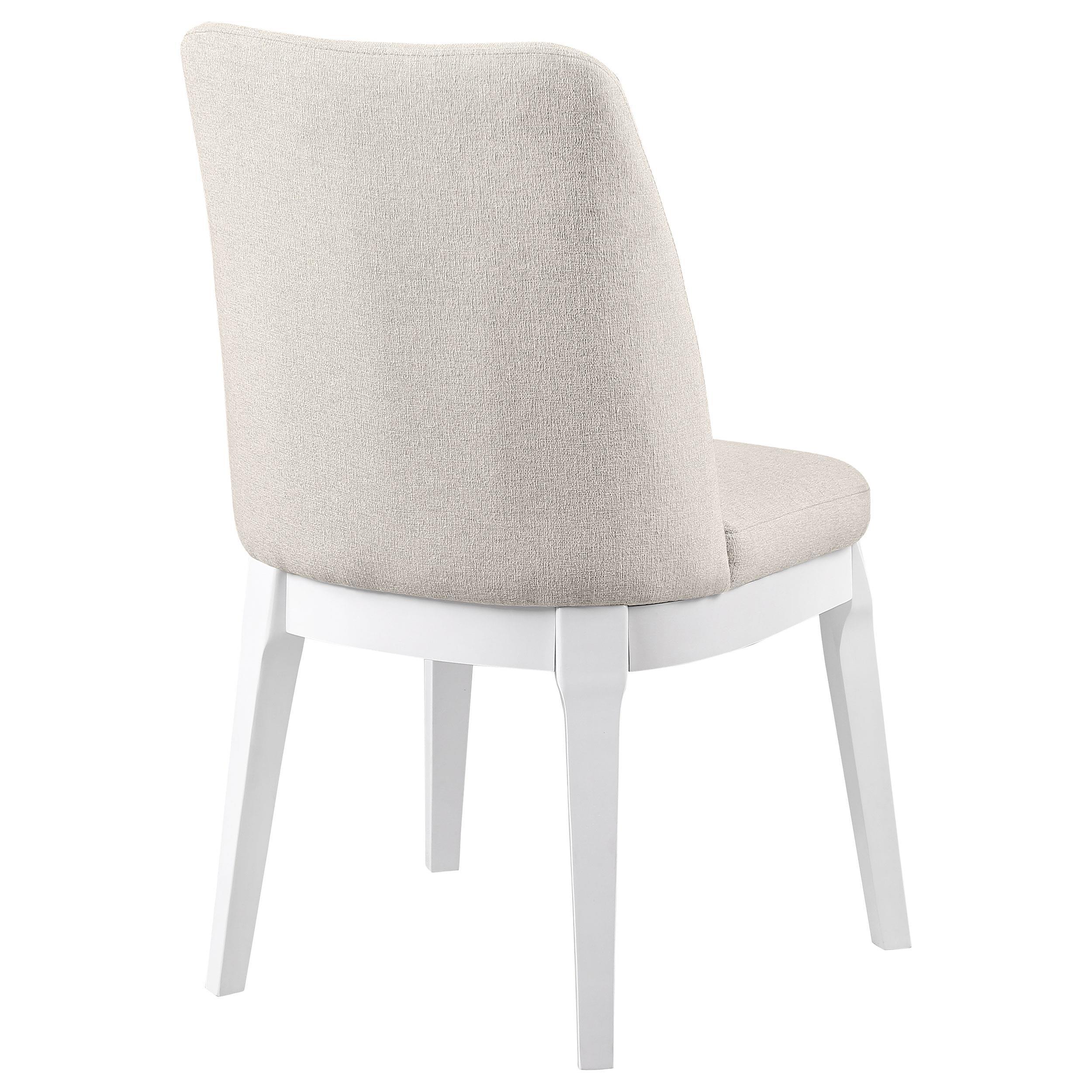 Carissa Upholstered Dining Side Chair Beige (Set of 2) - Image 8