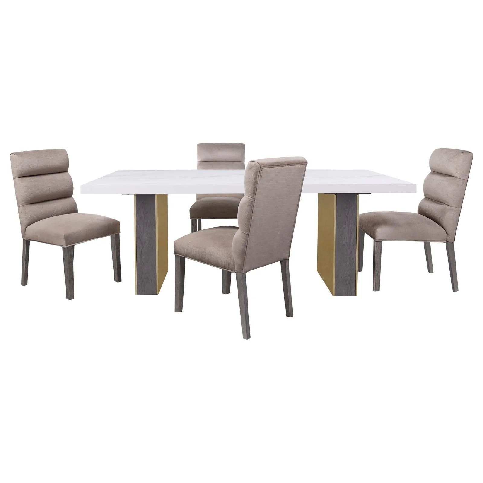Carla Upholstered Dining Side Chair Stone (Set of 2) - Image 10