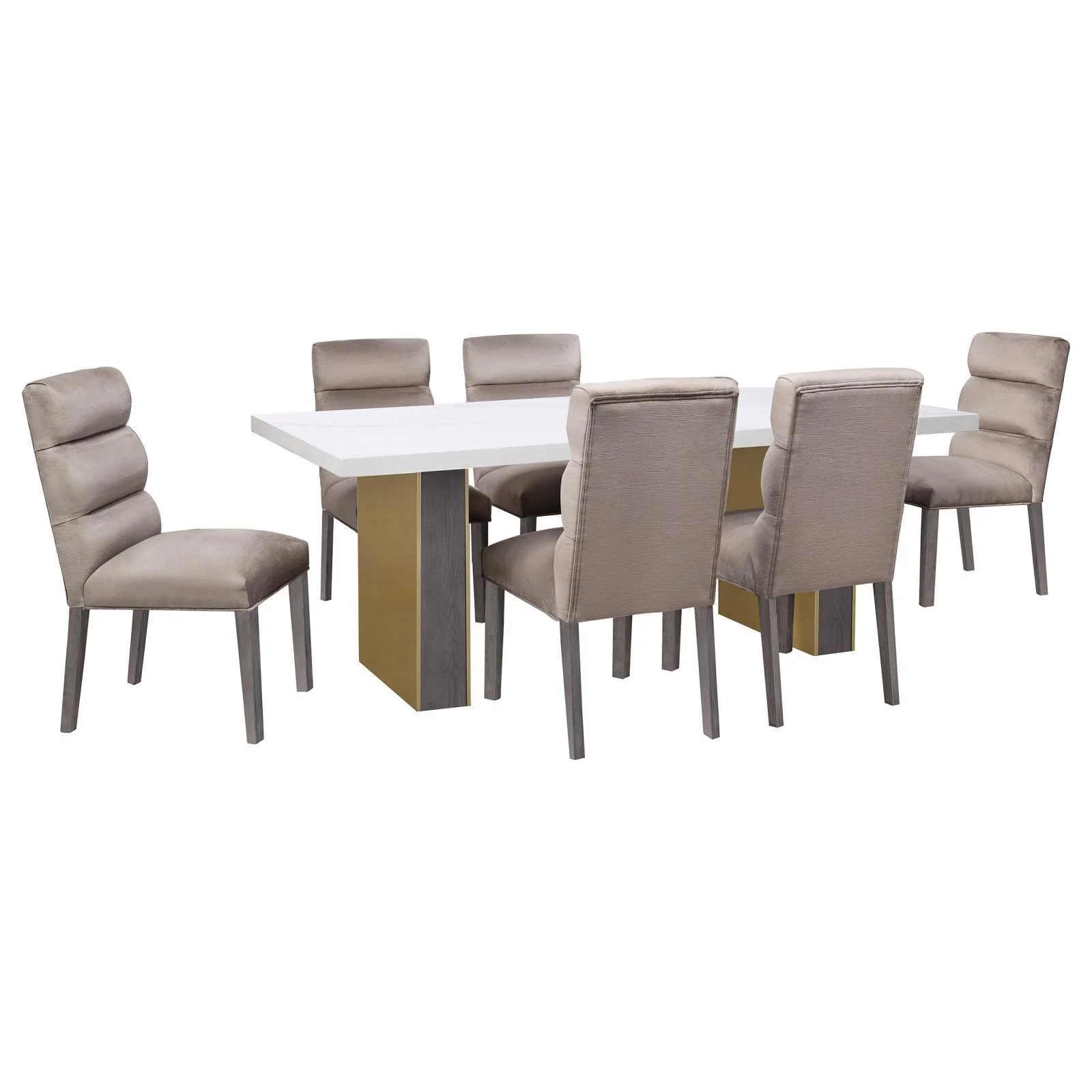 Carla Upholstered Dining Side Chair Stone (Set of 2) - Image 12
