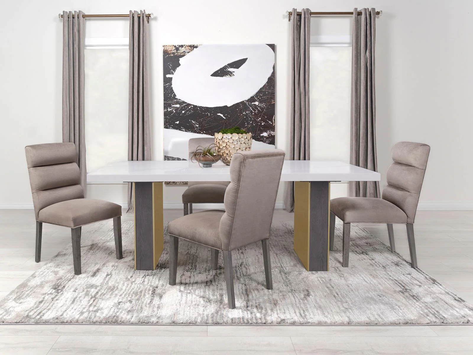 Carla Upholstered Dining Side Chair Stone (Set of 2) - Image 14