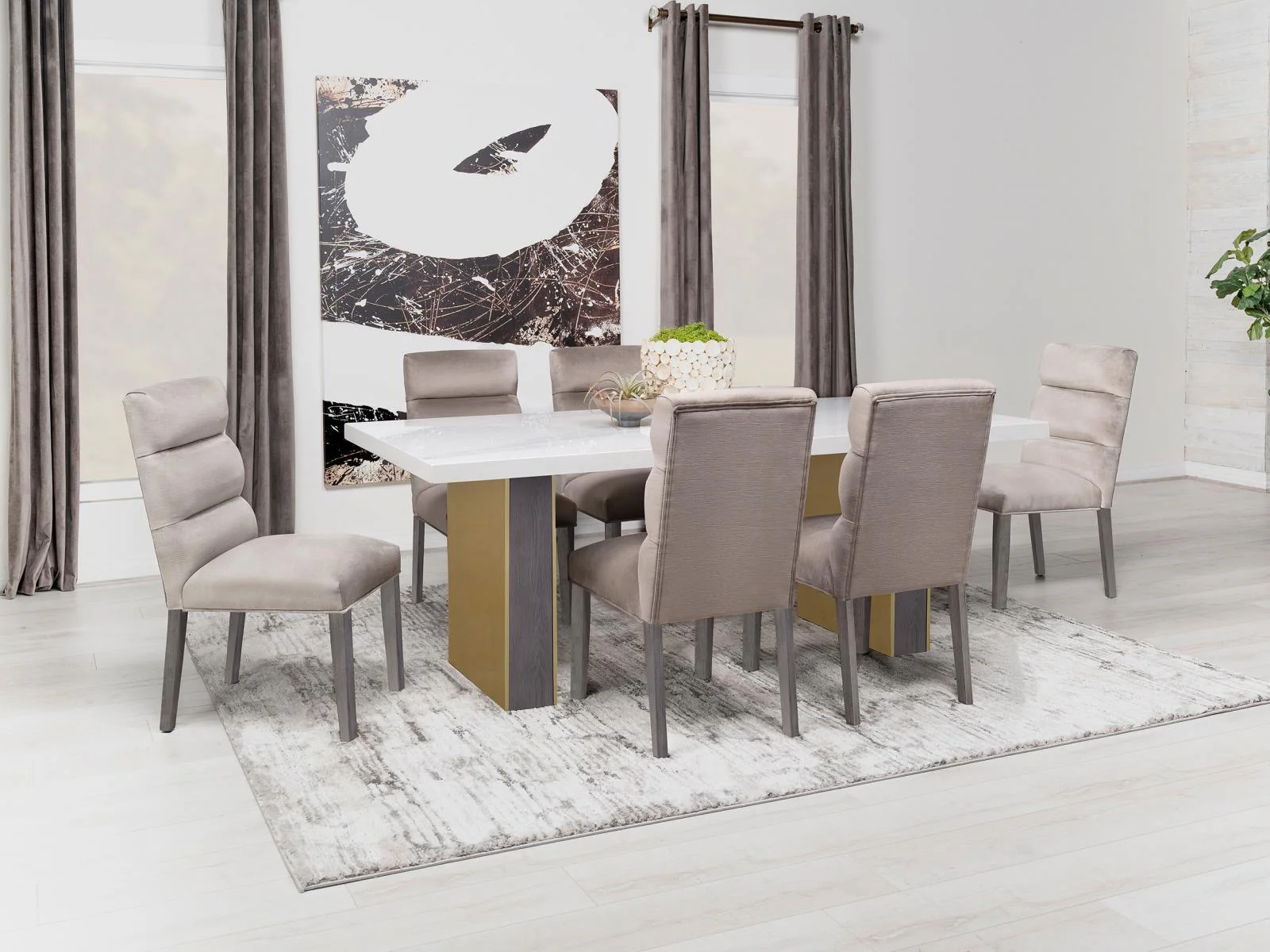 Carla Upholstered Dining Side Chair Stone (Set of 2) - Image 17