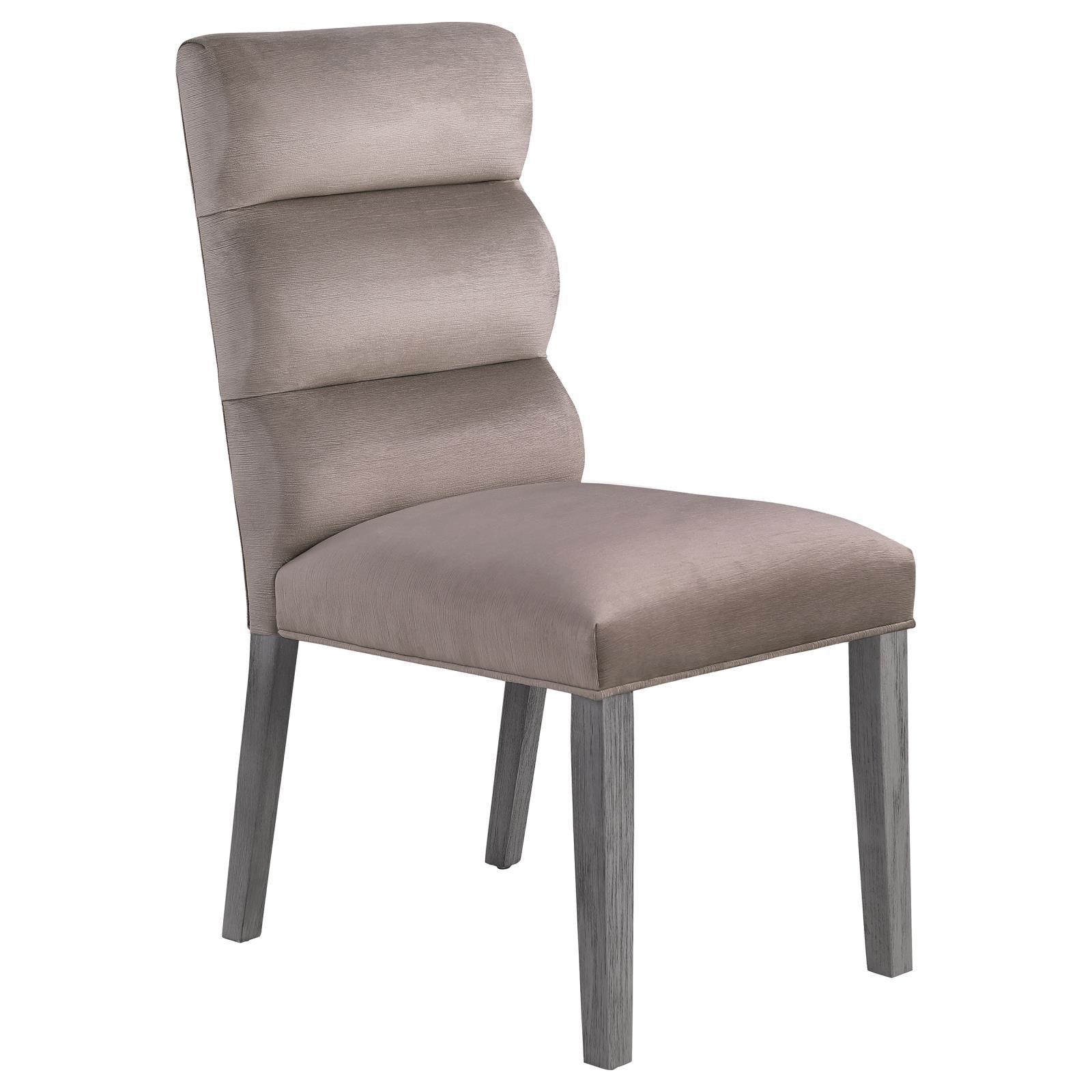 Carla Upholstered Dining Side Chair Stone (Set of 2) - Image 3
