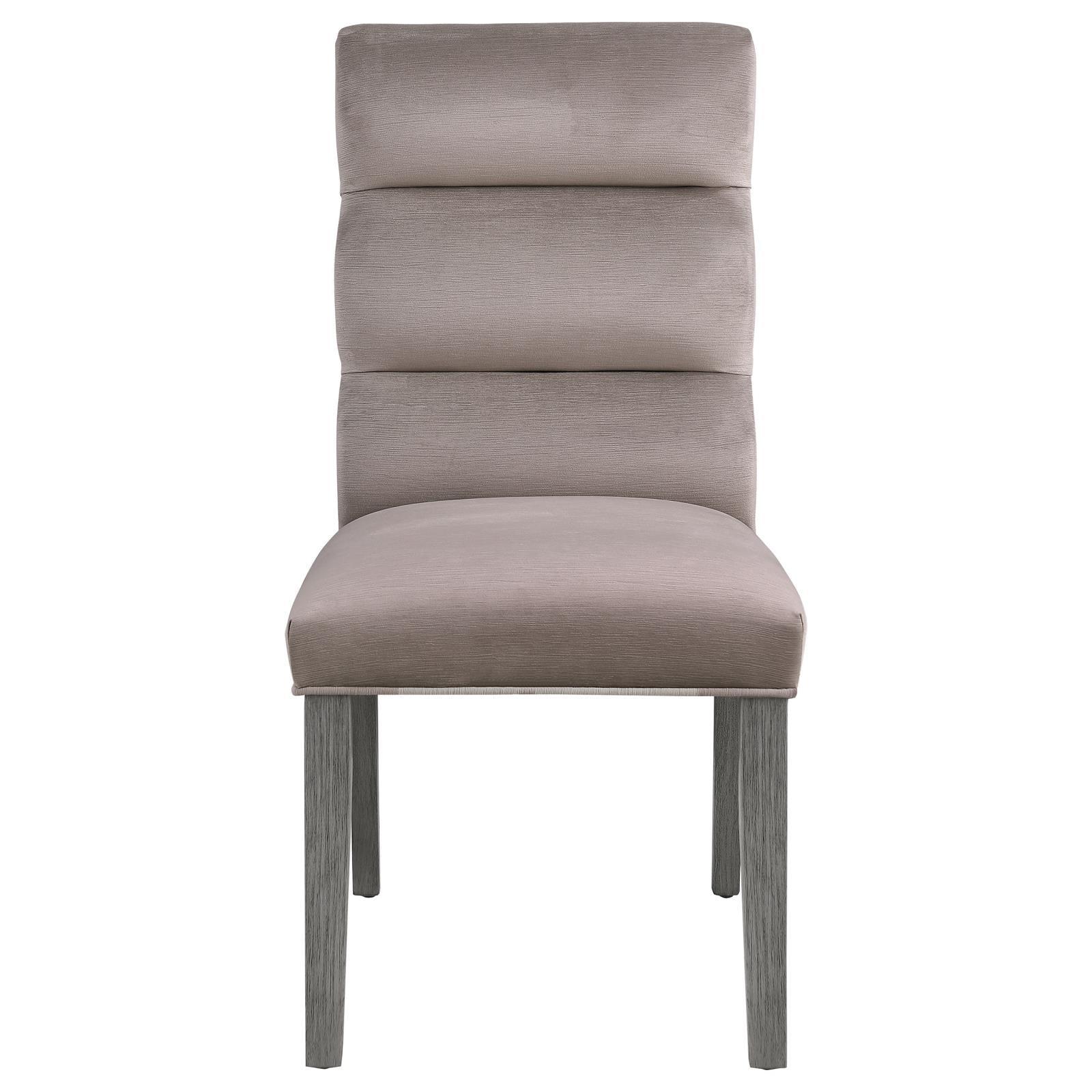 Carla Upholstered Dining Side Chair Stone (Set of 2) - Image 4