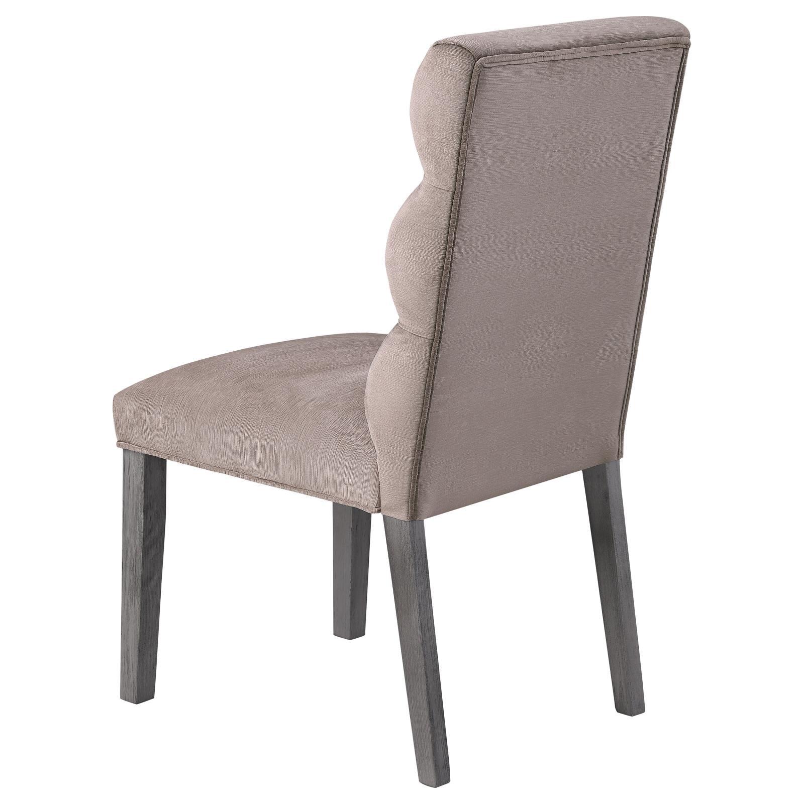 Carla Upholstered Dining Side Chair Stone (Set of 2) - Image 7