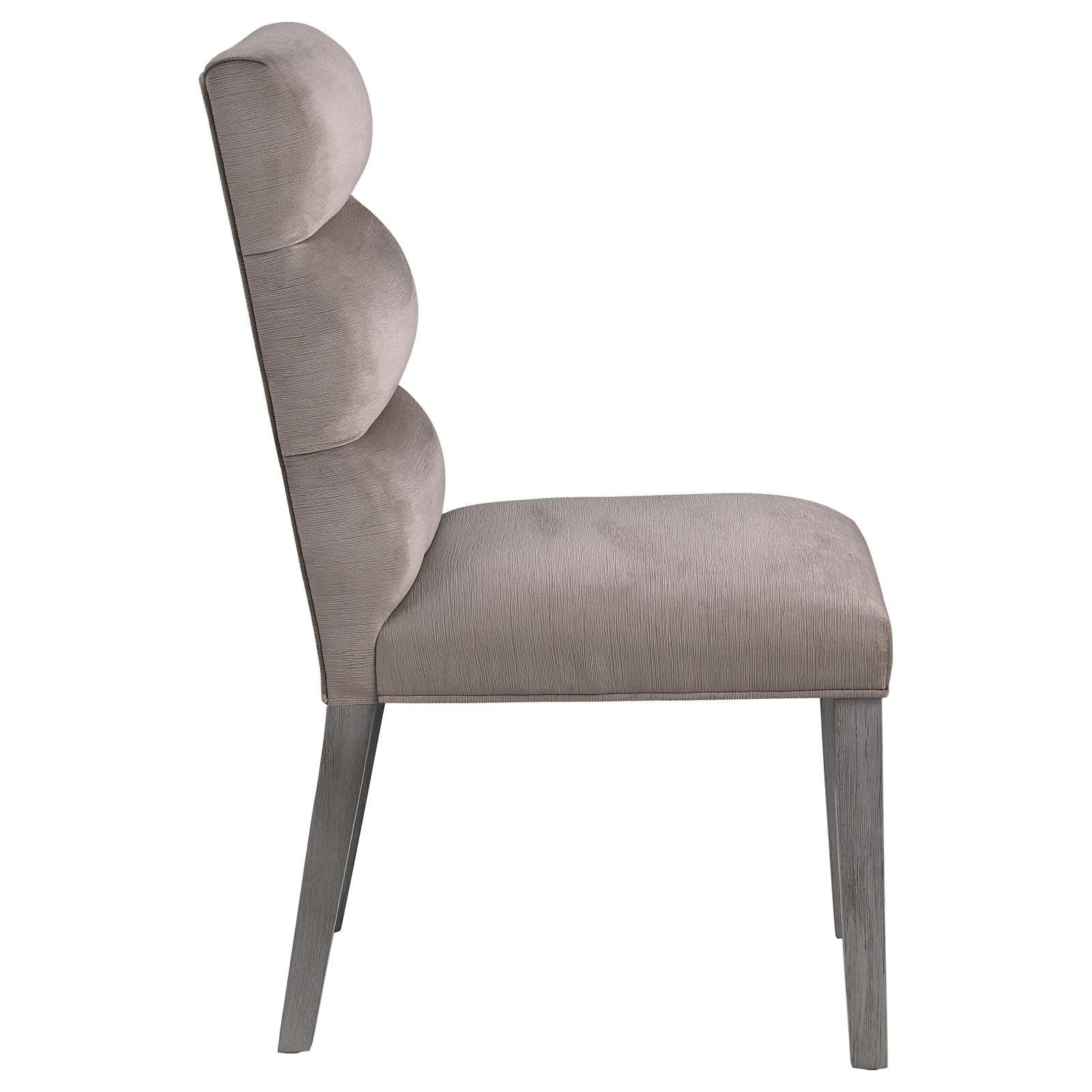 Carla Upholstered Dining Side Chair Stone (Set of 2) - Image 9