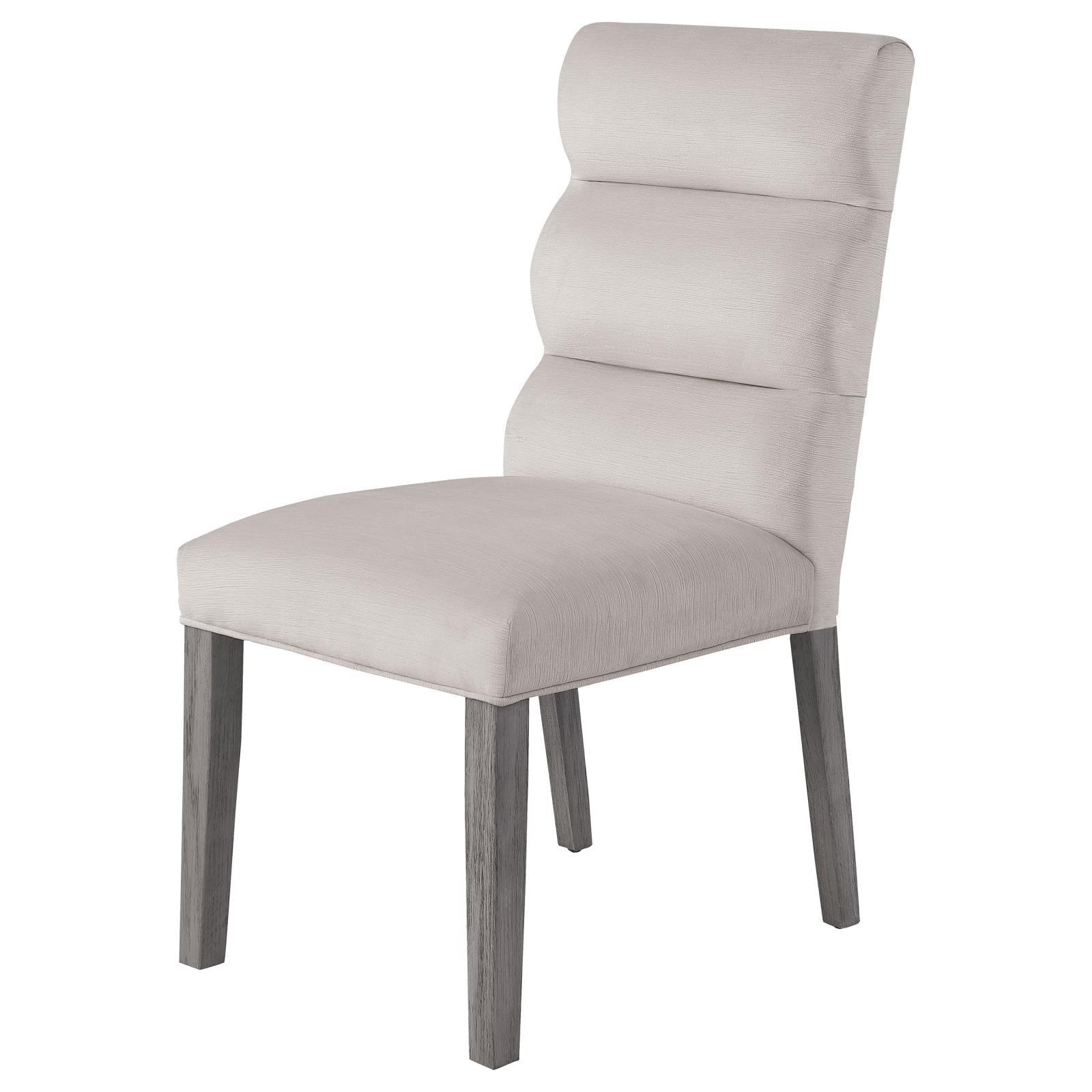 Carla Upholstered Dining Side Chair Stone (Set of 2) - Image 5