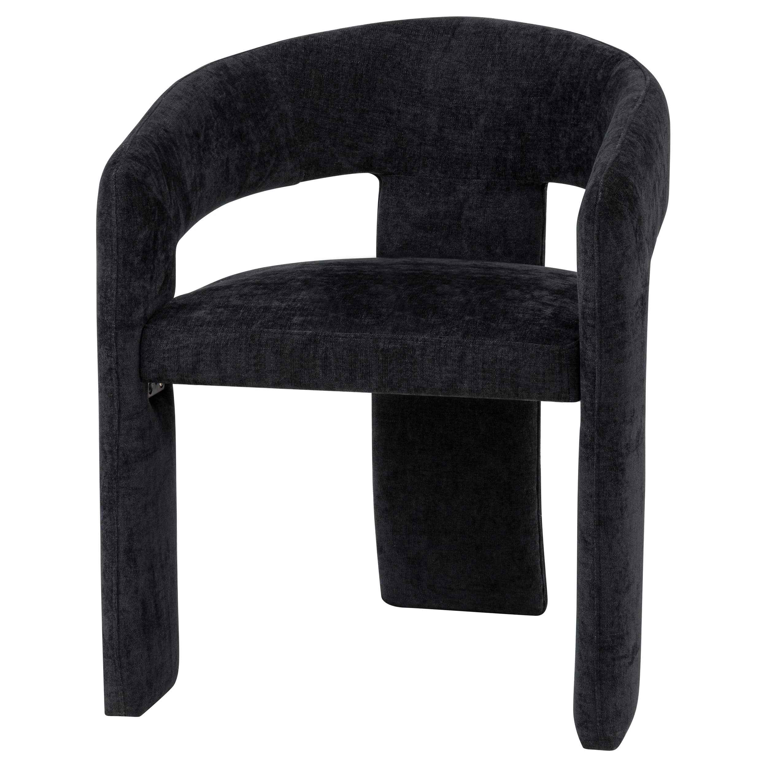 Carlow Black Upholstered Dining Arm Chair (Set of 2) - Image 5