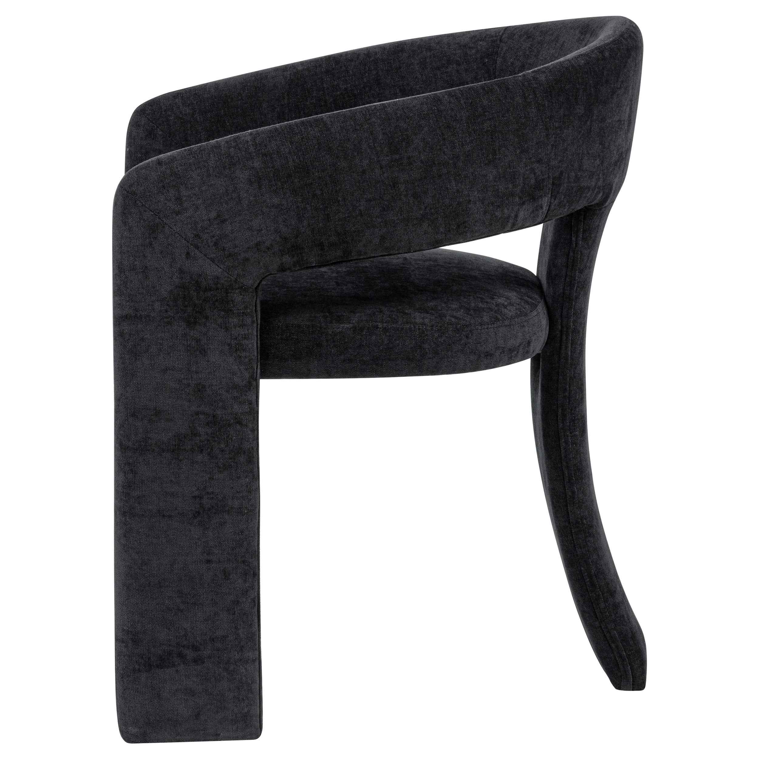 Carlow Black Upholstered Dining Arm Chair (Set of 2) - Image 6