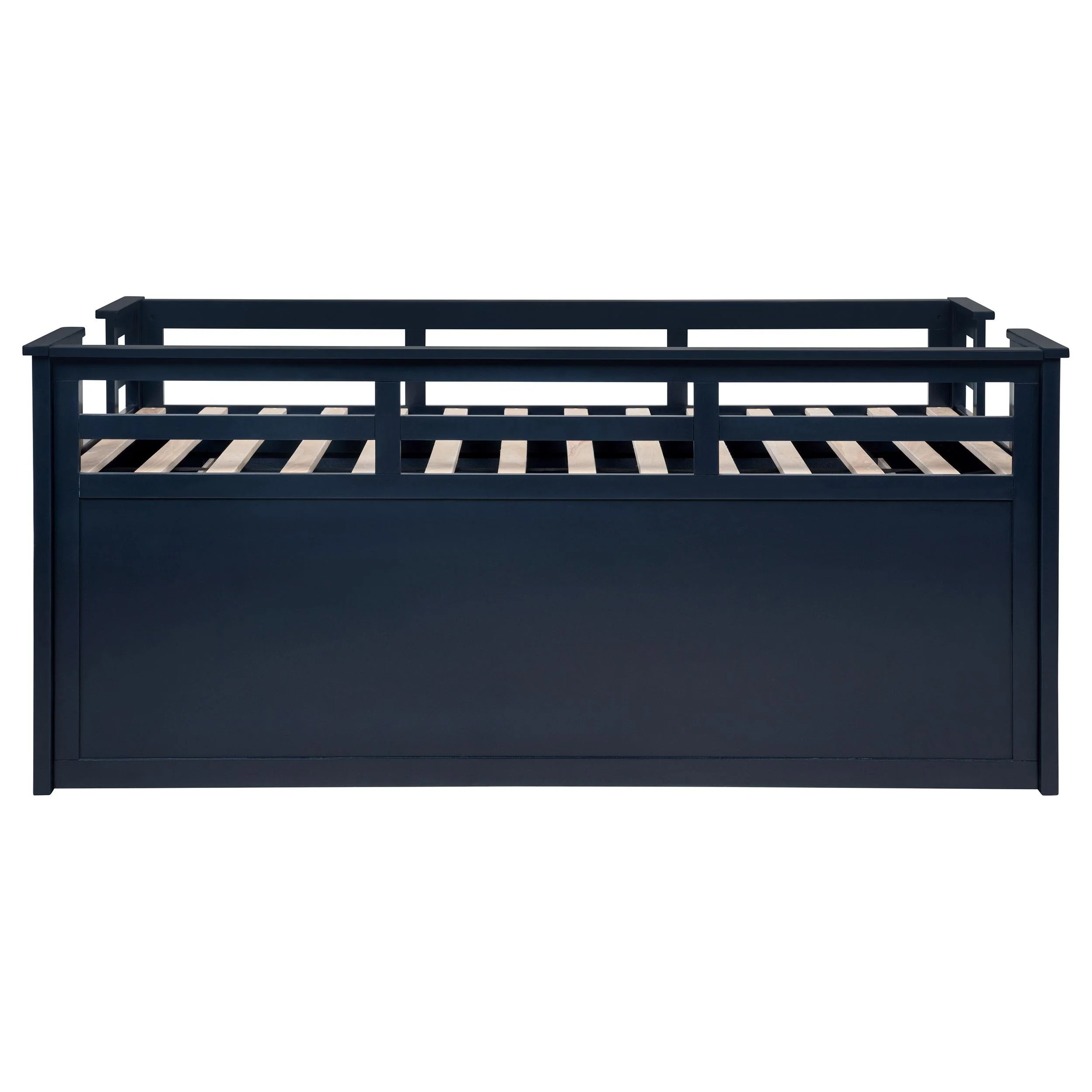 Carlsbad Navy Blue Wood Twin Captains Bed With Trundle - Image 11