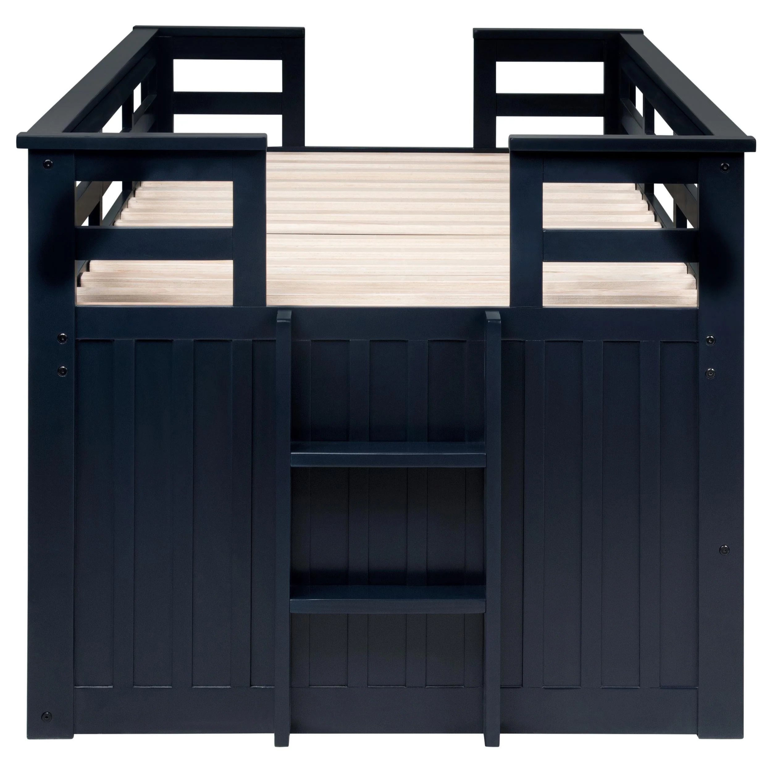 Carlsbad Navy Blue Wood Twin Captains Bed With Trundle - Image 12