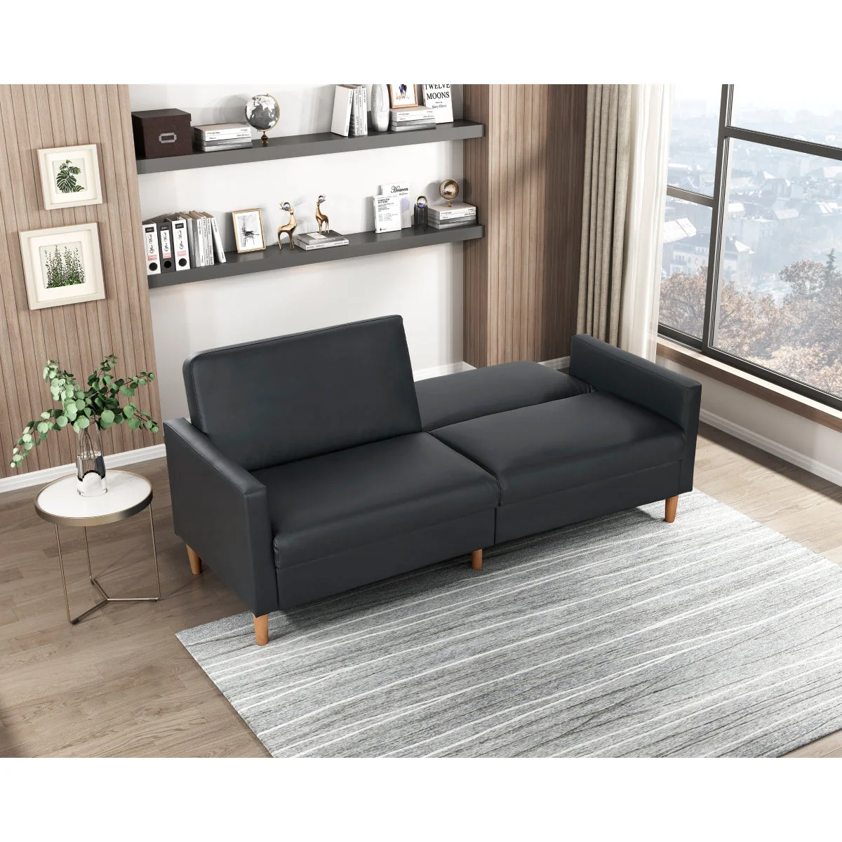 Carlton Black Elegant Lounger - Image 6