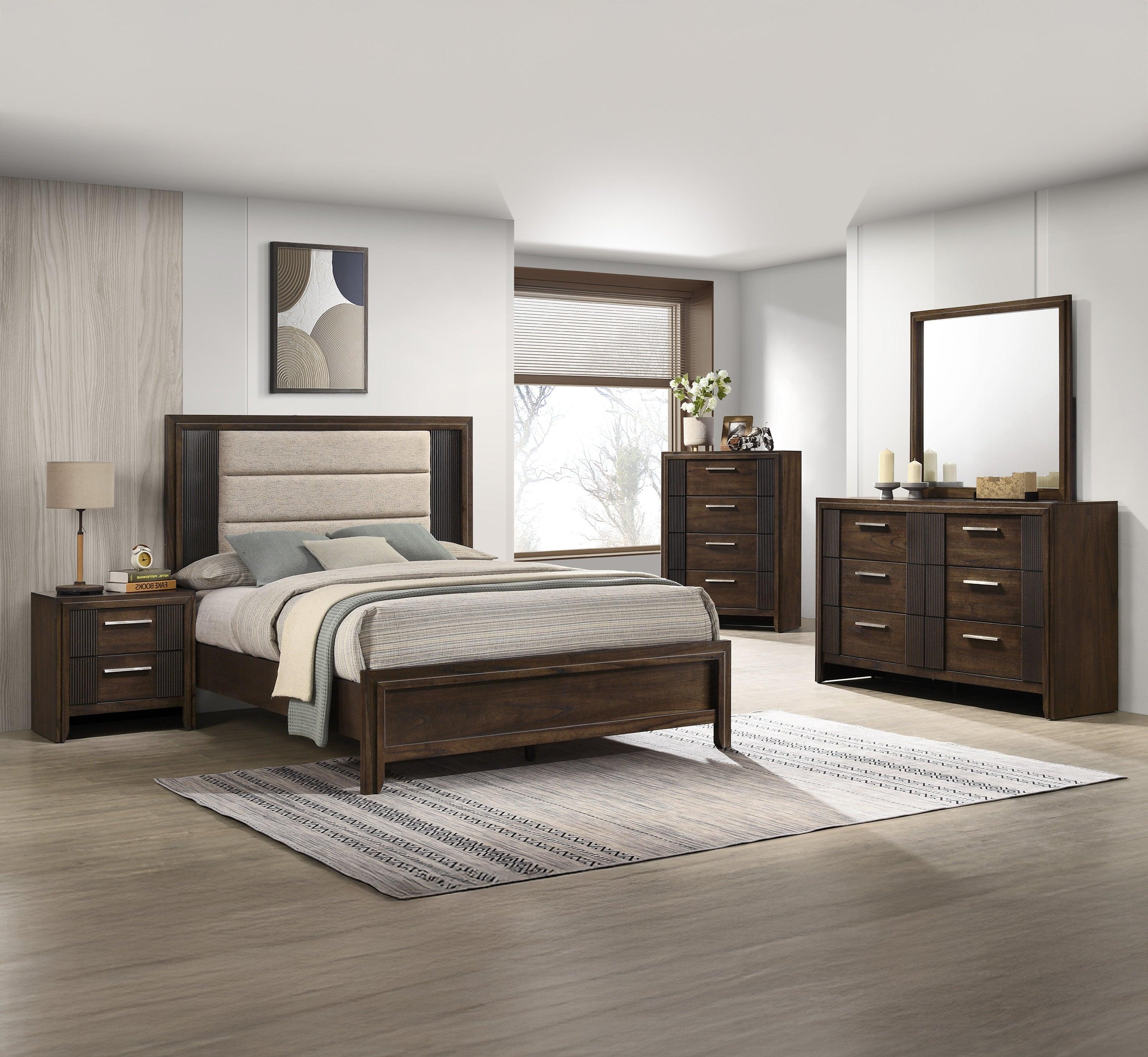 Carlton Brown King Panel Bed - Image 4