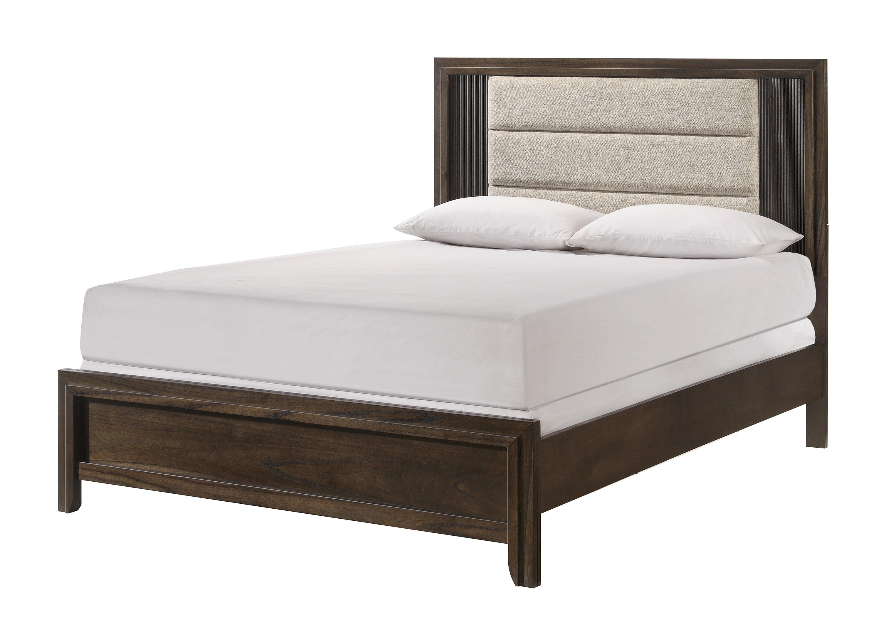 Carlton Brown Upholstered Panel Bedroom Set - Image 2