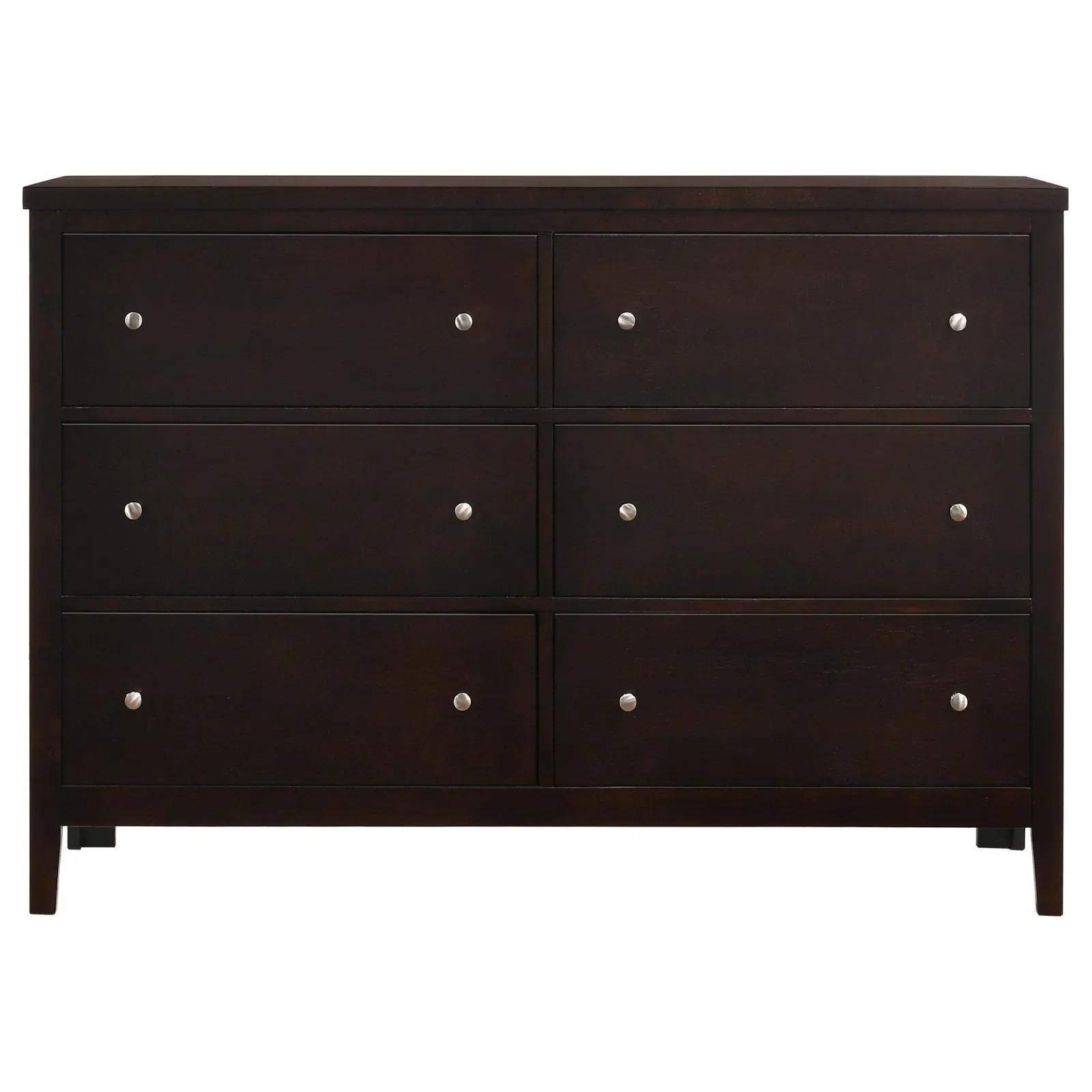 Carlton Cappuccino 6-Drawer Rectangular Dresser - Image 3