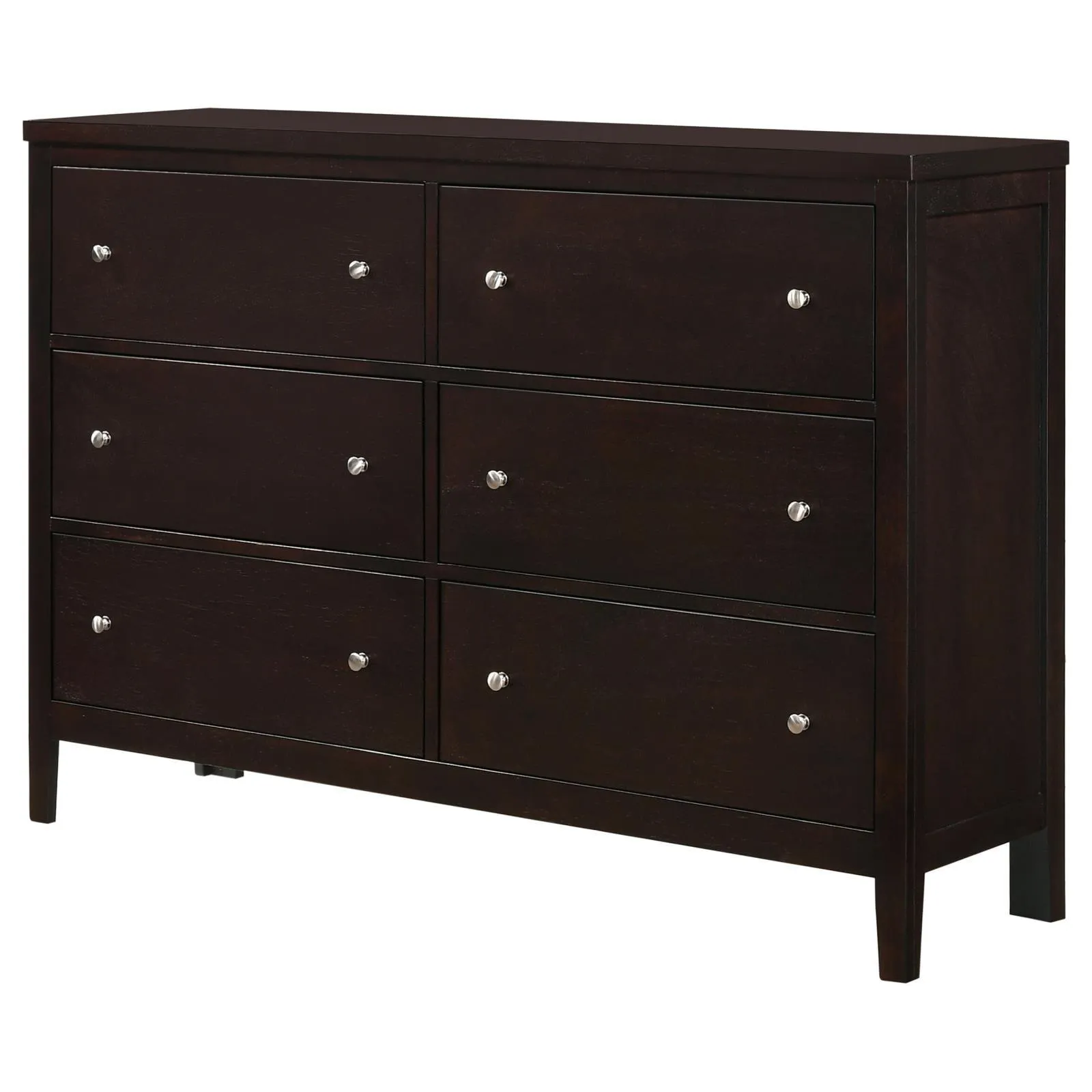 Carlton Cappuccino 6-Drawer Rectangular Dresser - Image 4