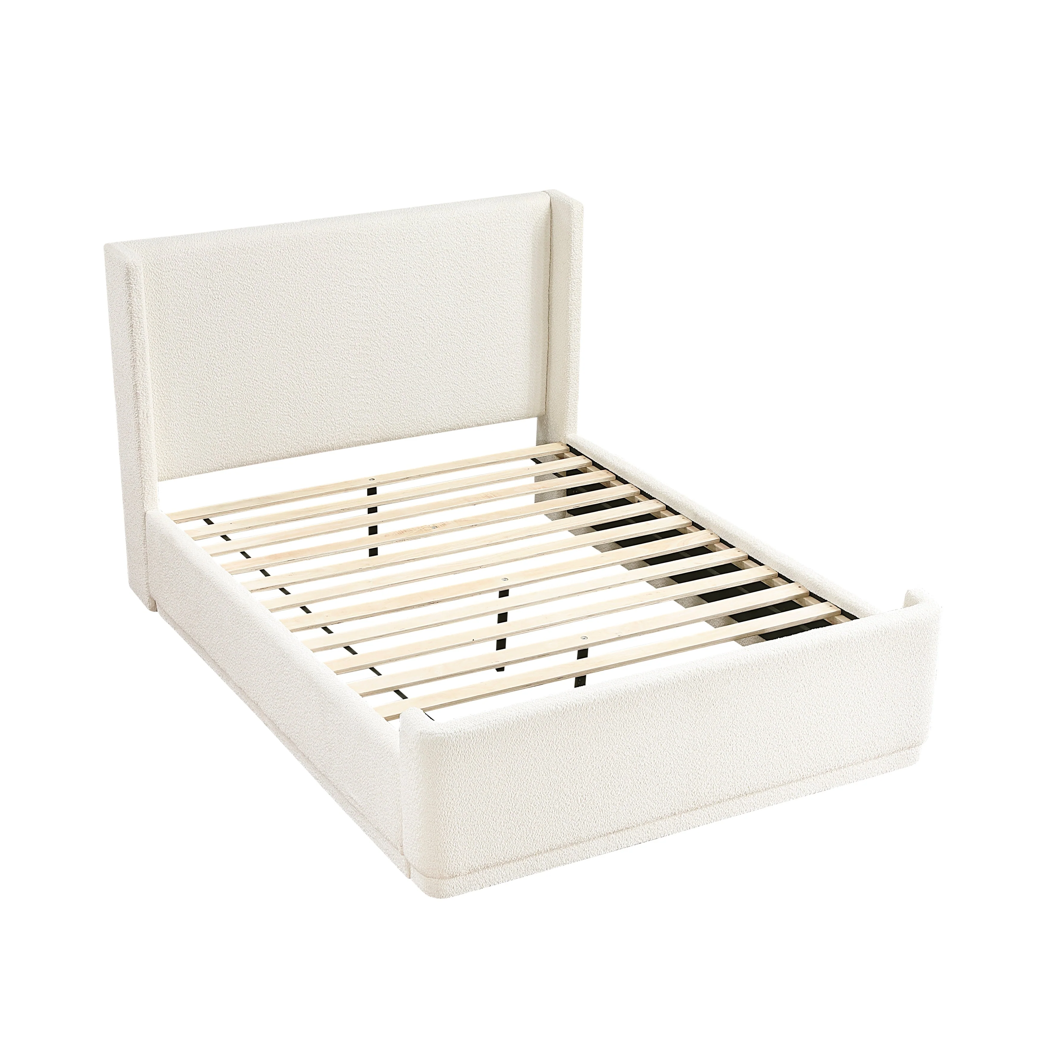 Carmel Beige Eastern King Upholstered Platform Bed - Image 5