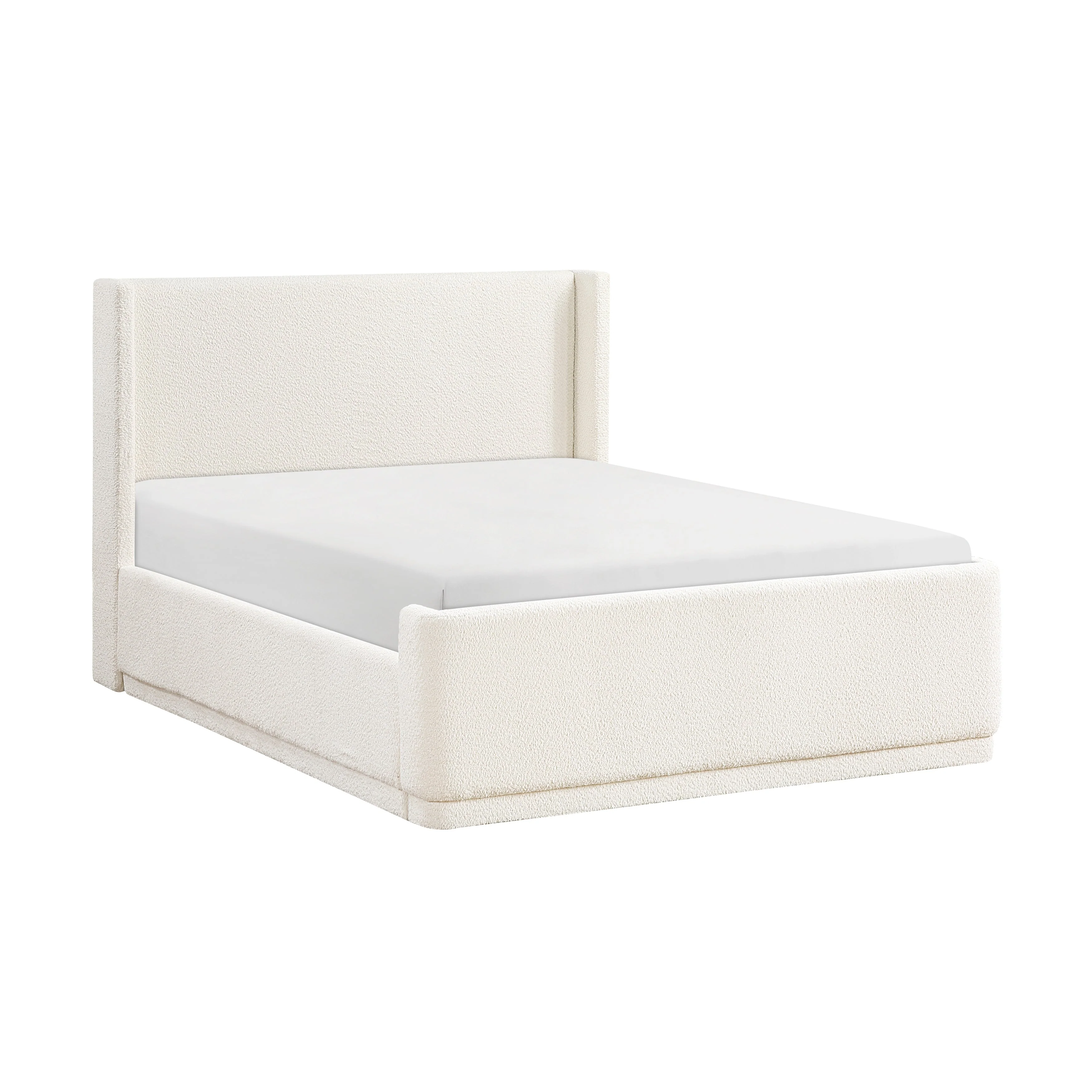 Carmel Beige Full Upholstered Platform Bed