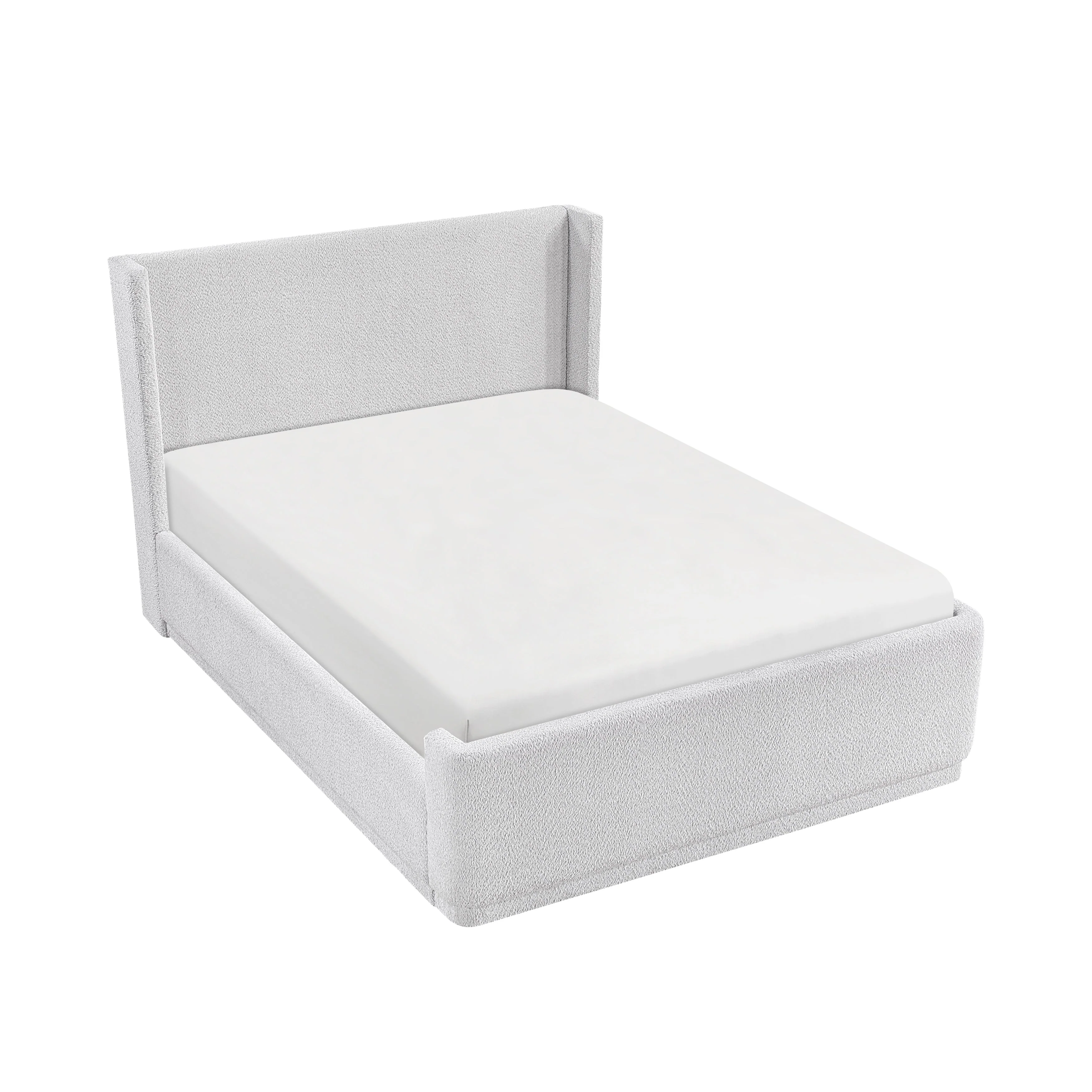 Carmel Light Gray Eastern King Upholstered Platform Bed - Image 4
