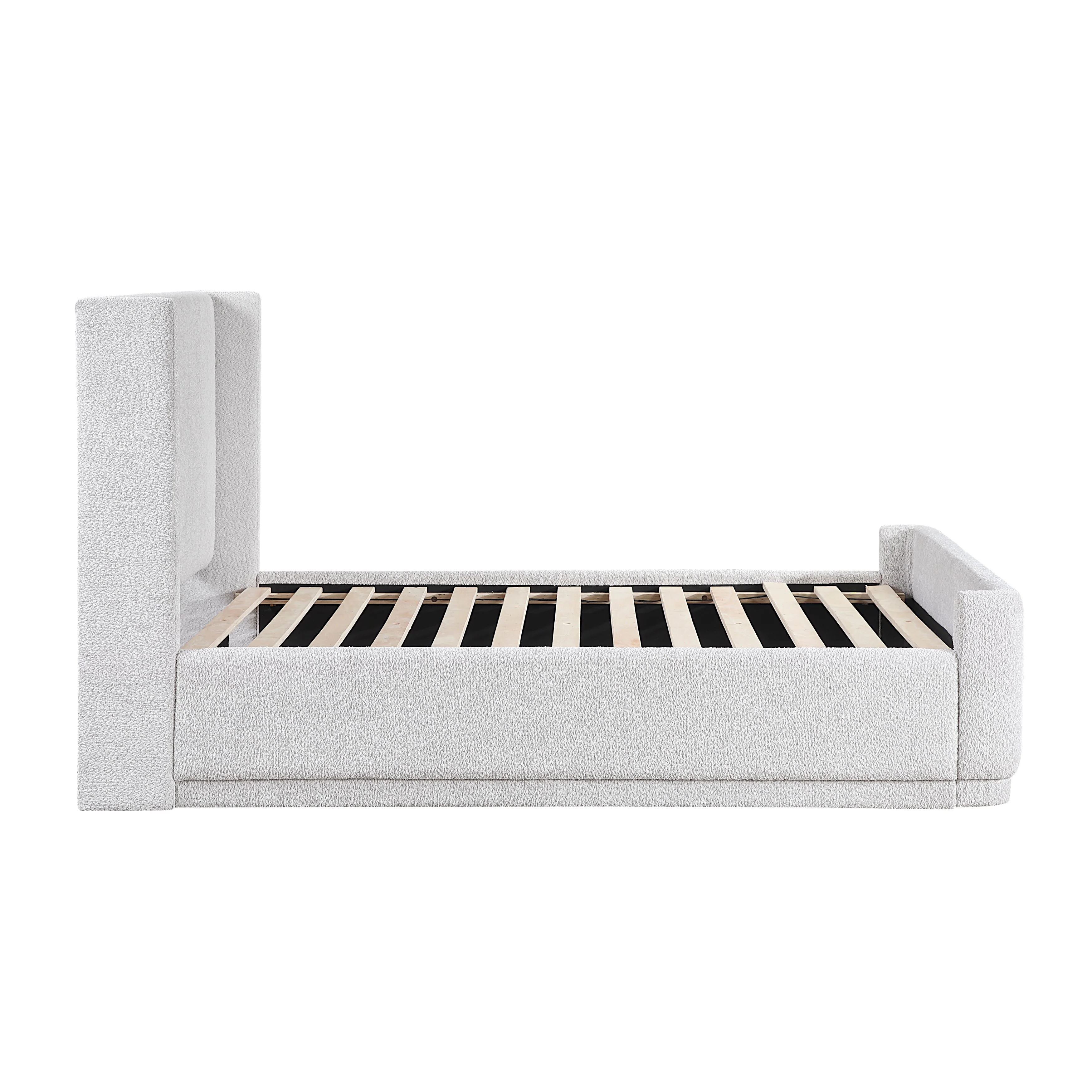 Carmel Light Gray Eastern King Upholstered Platform Bed - Image 7
