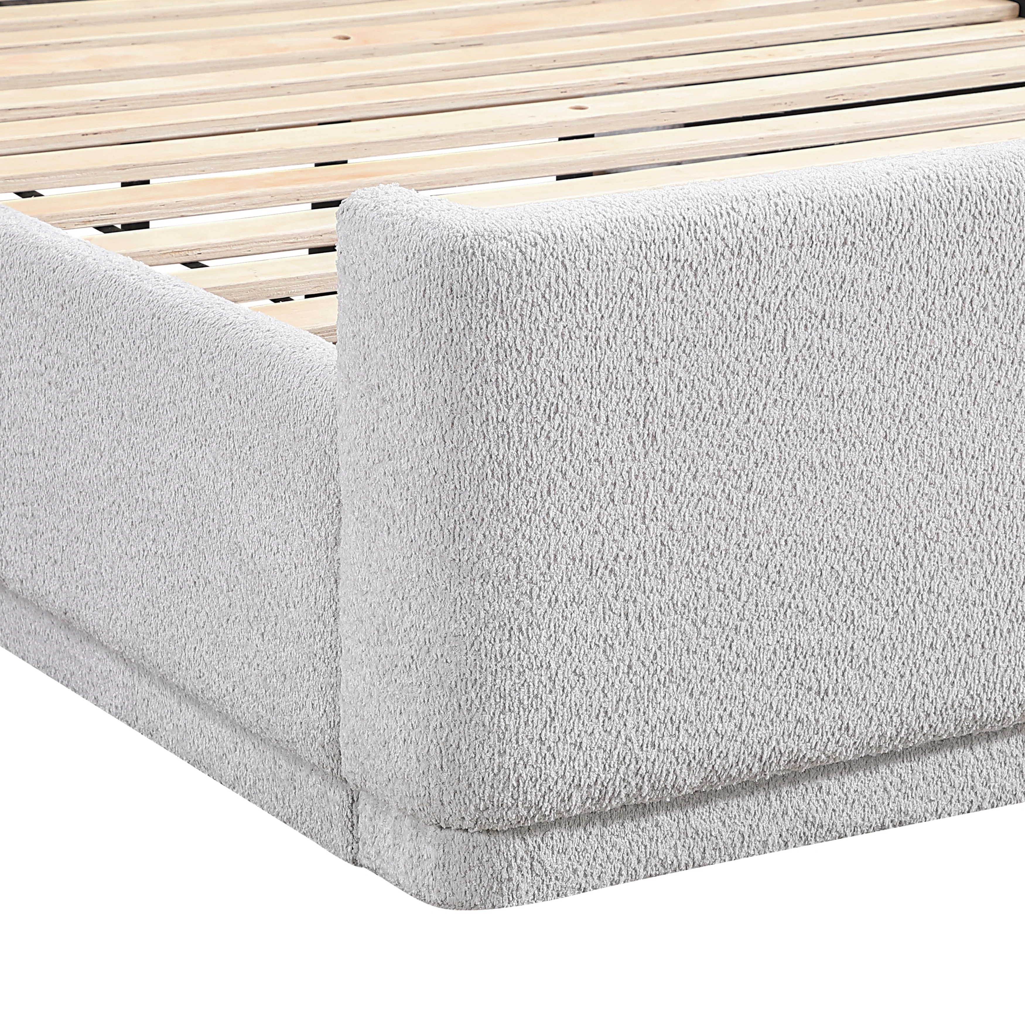 Carmel Light Gray Eastern King Upholstered Platform Bed - Image 9